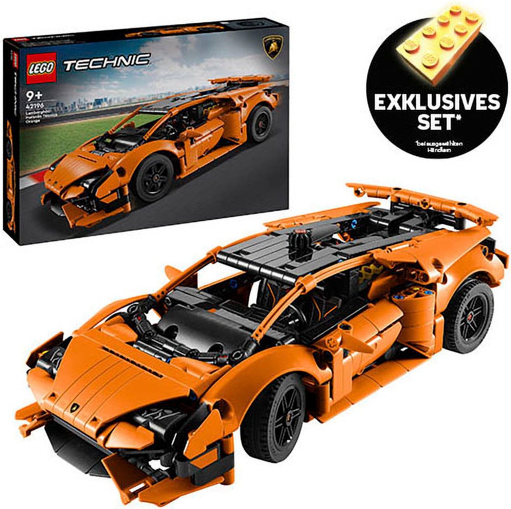 LEGO® Konstruktionsspielsteine »Lamborghini Huracán Tecnica Orange (42196), LEGO Technic«, (806 St.), Exklusives Set; Made in Europe