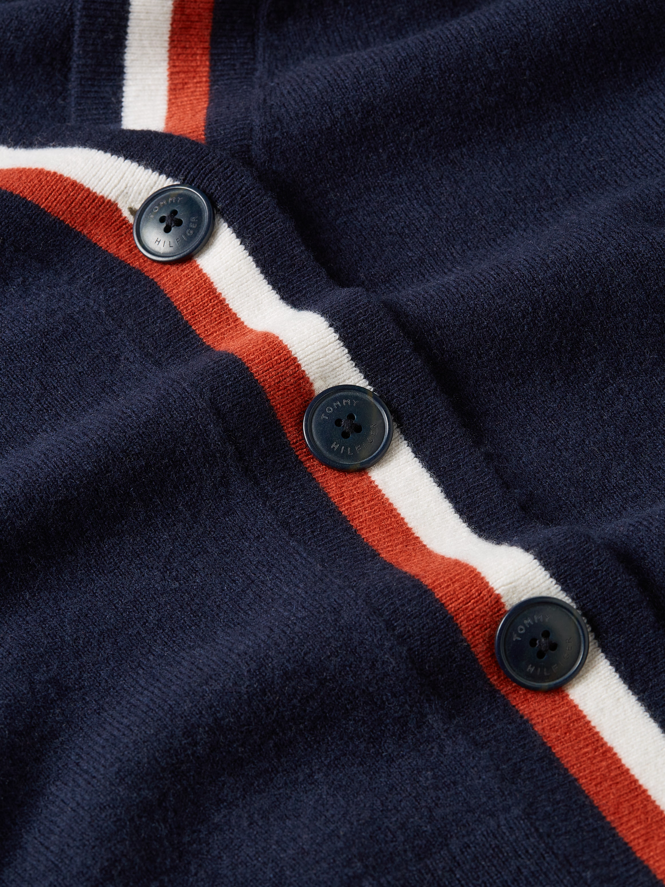 Tommy Hilfiger Strickjacke »GLOBAL STP WOOL CASH CARDIGAN«, mit Tommy Hilfiger Global Stripe