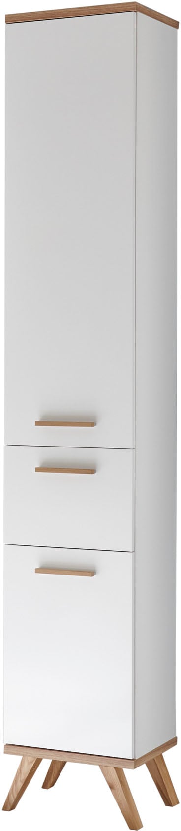 Saphir Badmöbel-Set »Quickset Mineralmarmor-Waschtisch mit LED-Spiegelschrank« 6 Stk. tlg.