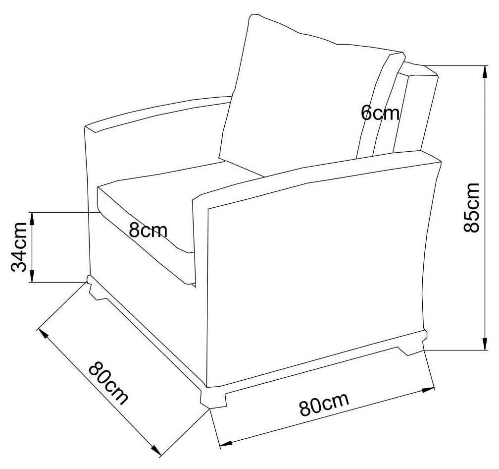 Destiny Loungesessel »ALCUDIA«, (1x Sessel, inkl. Auflagen), Polyrattan, beige meliert, + Auflagen