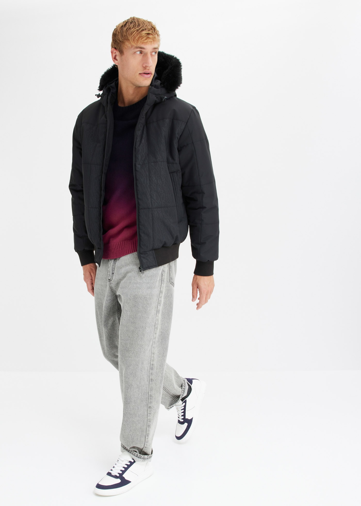 bonprix Strickpullover aus Polyacryl, Regular Fit, normale Länge, mehrfarbiger Farbverlauf