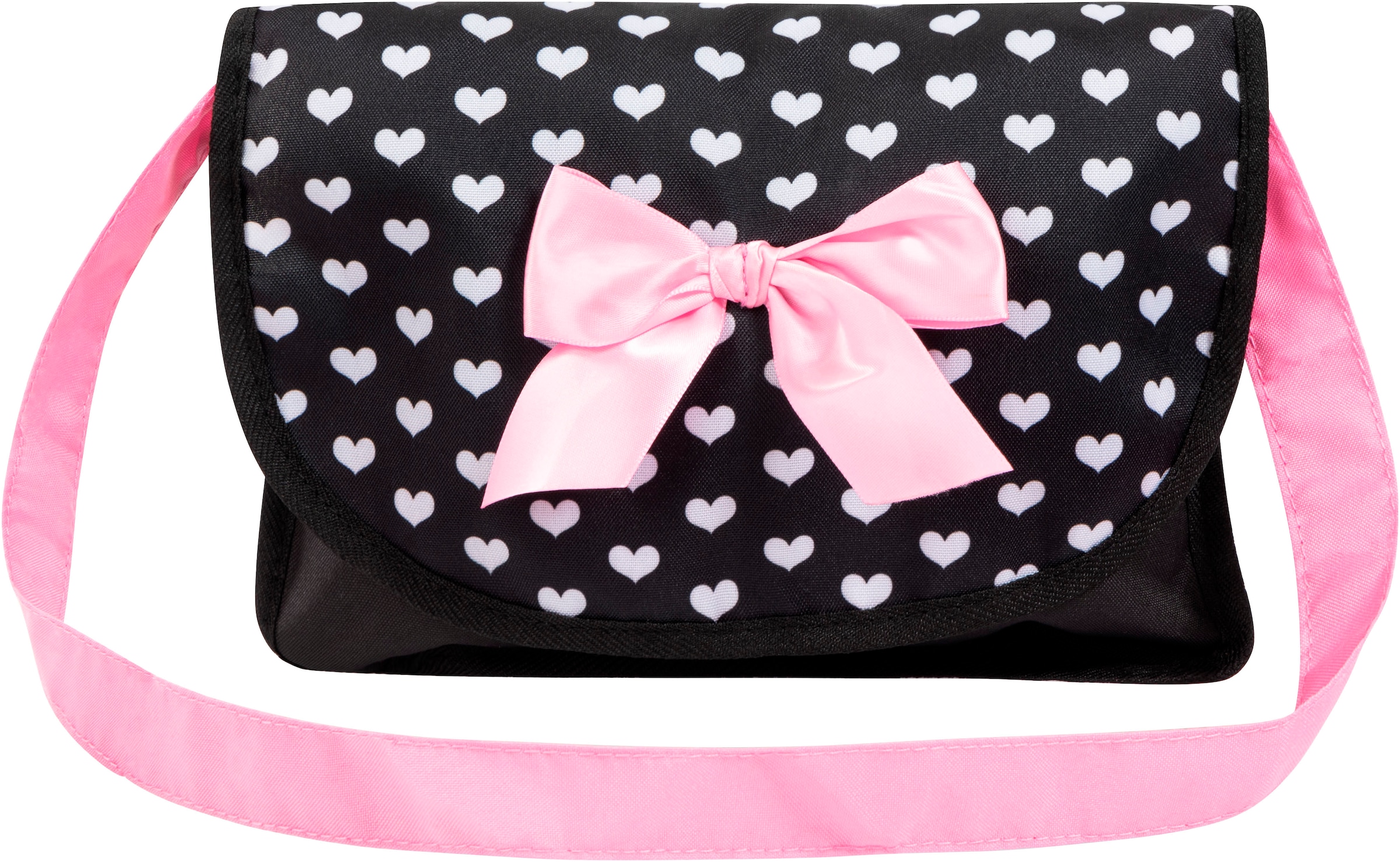 Bayer Puppenmöbel »Puppen-Reisebett und Hochstuhl schwarz«, (Set), mit Hochstuhl, Spielbogen und Zubehör für die Puppenpflege