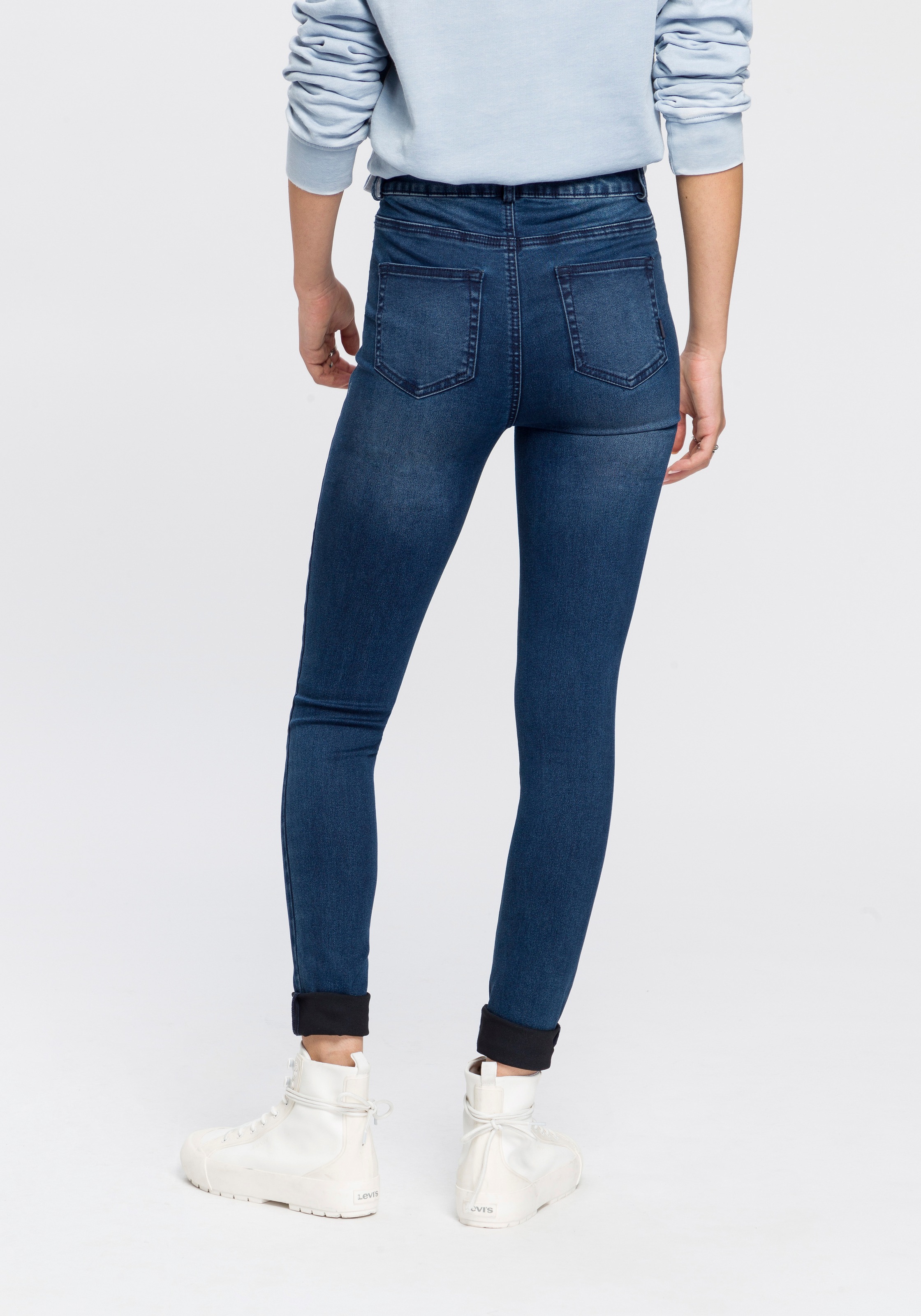 Arizona Skinny-fit-Jeans »Ultra Stretch«, extra-enger Beinschnitt, hohe Leibhöhe, knöchellang