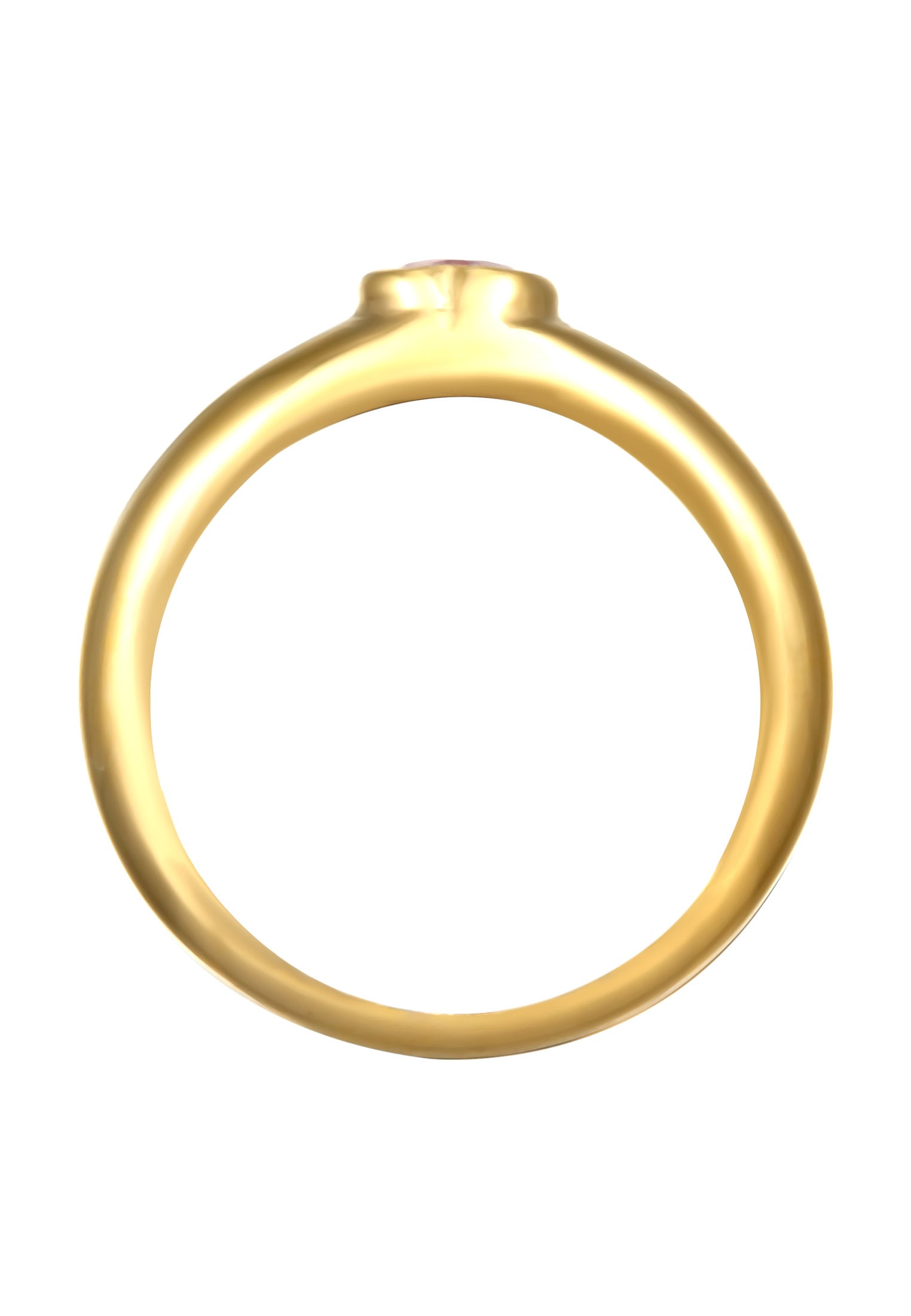 Elli Siegelring »Ring Zirkonia Herz Bandring Liebe 925 Silber vergoldet«