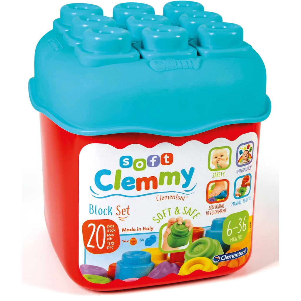 Clementoni® Spielbausteine »Clemmy Soft Eimer«, (20 St.), Made in Europe