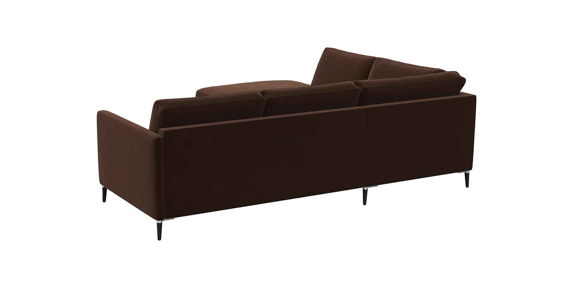FLEXLUX Ecksofa »Fiore, L-Form«, schmale Armlehnen, Füße Alu/schwarz, B/T 234/225cm, Kaltschaum im Sitz