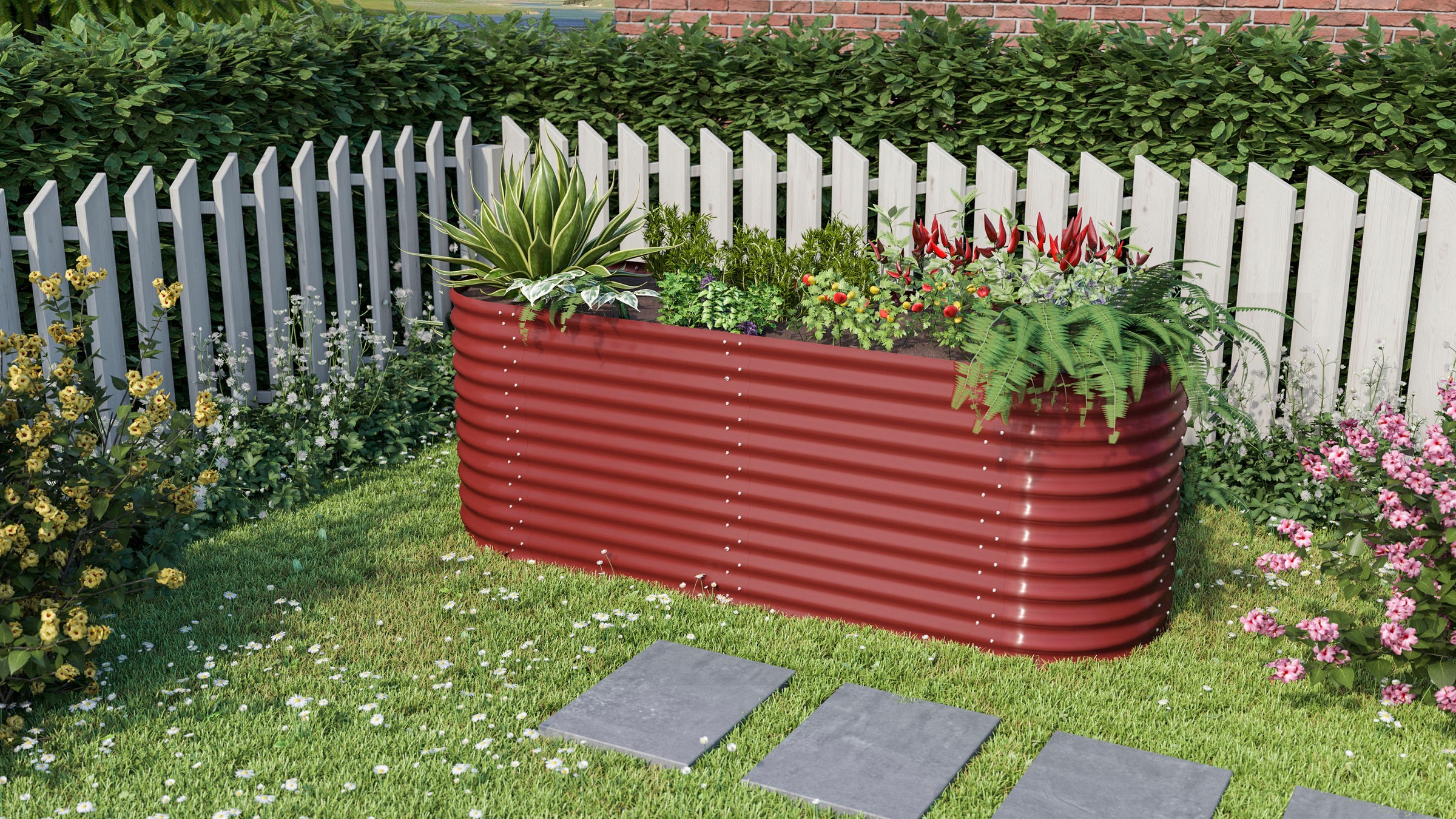 Vitavia Hochbeet »Erweiterung Stretched 858«, TxH: 86x80 cm, rubin