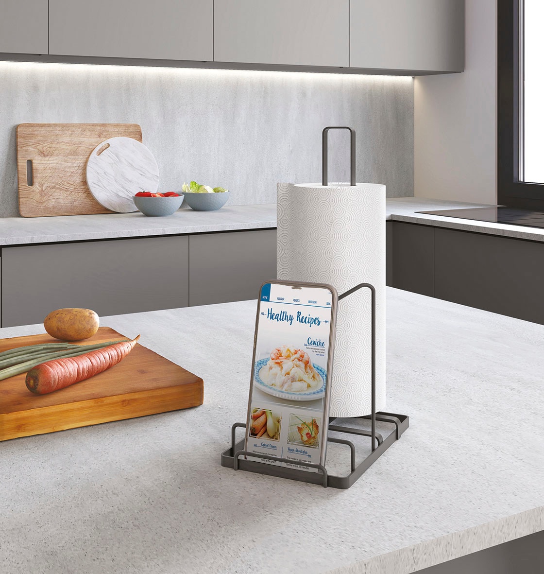 Metaltex Küchenrollenhalter »Tokyo Lava«, mit exclusiver TouchTherm® Beschichtung