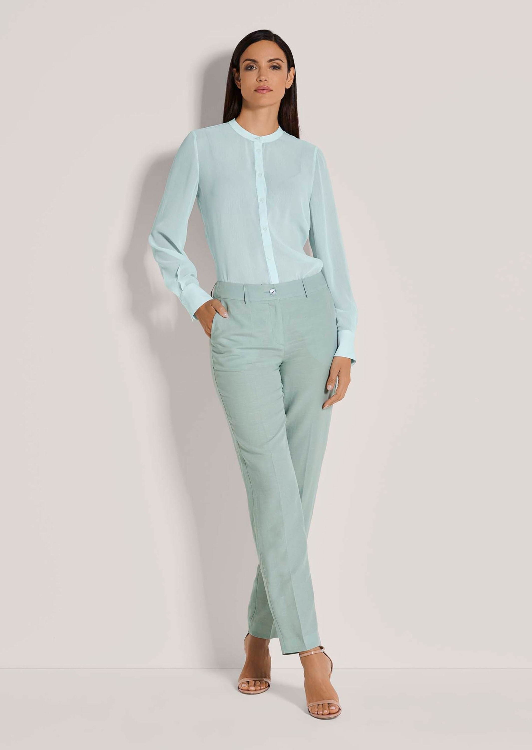 MADELEINE Bügelfaltenhose »Hose Bügelfalten-Hose mit Leinen«