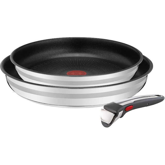 Tefal Pfannen-Set »Jamie Oliver by Tefal L97691 Ingenio G6«, Edelstahl, (Set,  3 tlg.), backofengeeignet bis 250Â°C ohne Griff,Schüttrand, Induktion mit 3  Jahren XXL Garantie