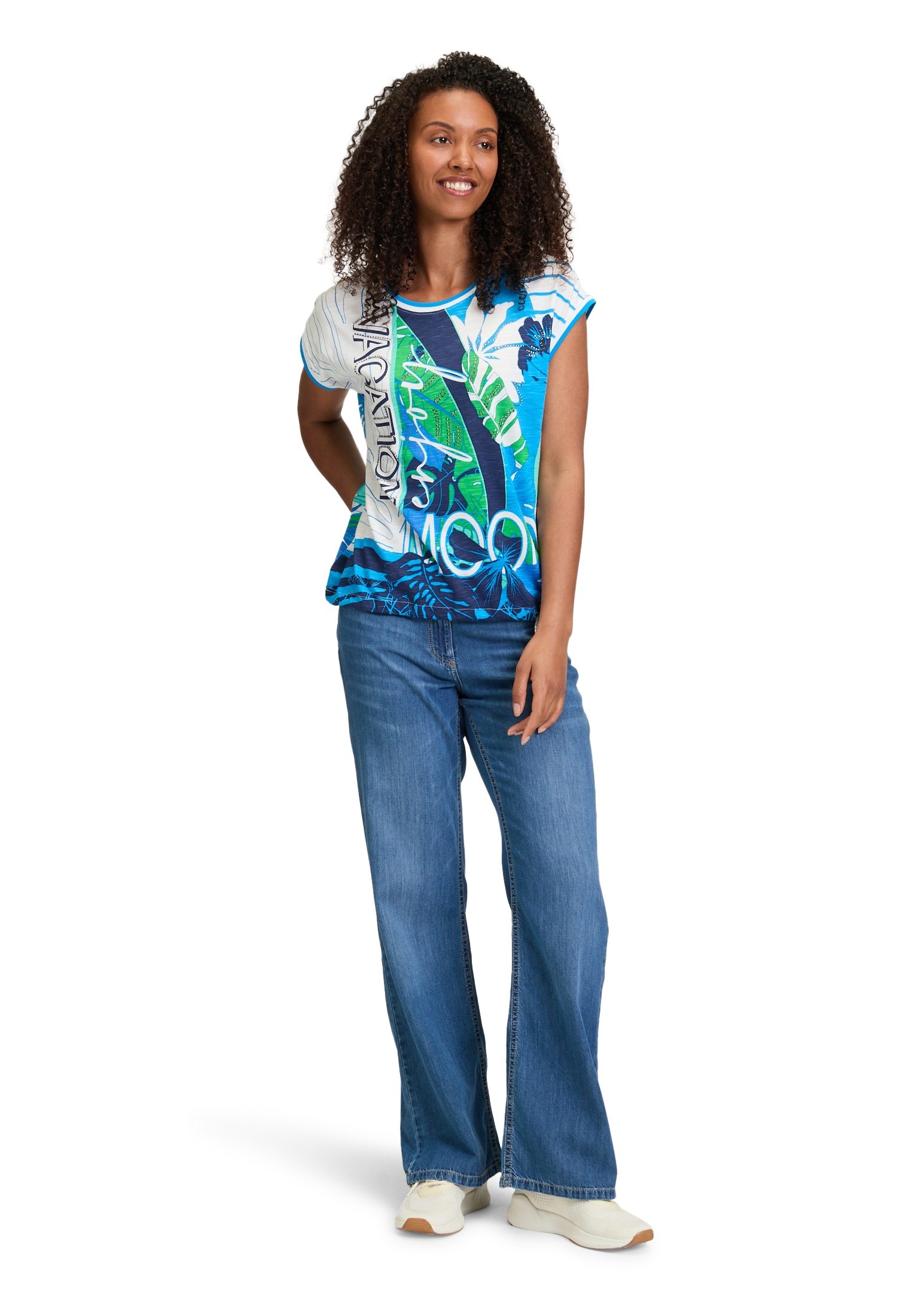 Betty Barclay Kurzarmshirt »Printshirt mit Tunnelzug«
