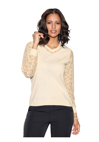 Lady V-Ausschnitt-Pullover »Spitzen-Pullover« kaufen