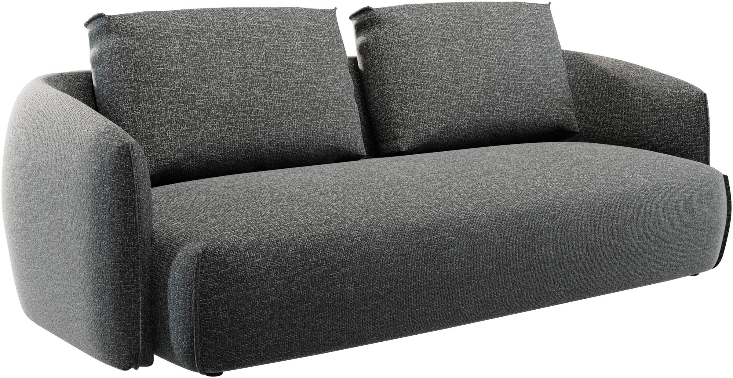 TRENDMANUFAKTUR 3-Sitzer »Shawn Designsofa mit elegant geschwungen Armlehnen, bequem«, organischer Form, mit hochwertigem Bezug