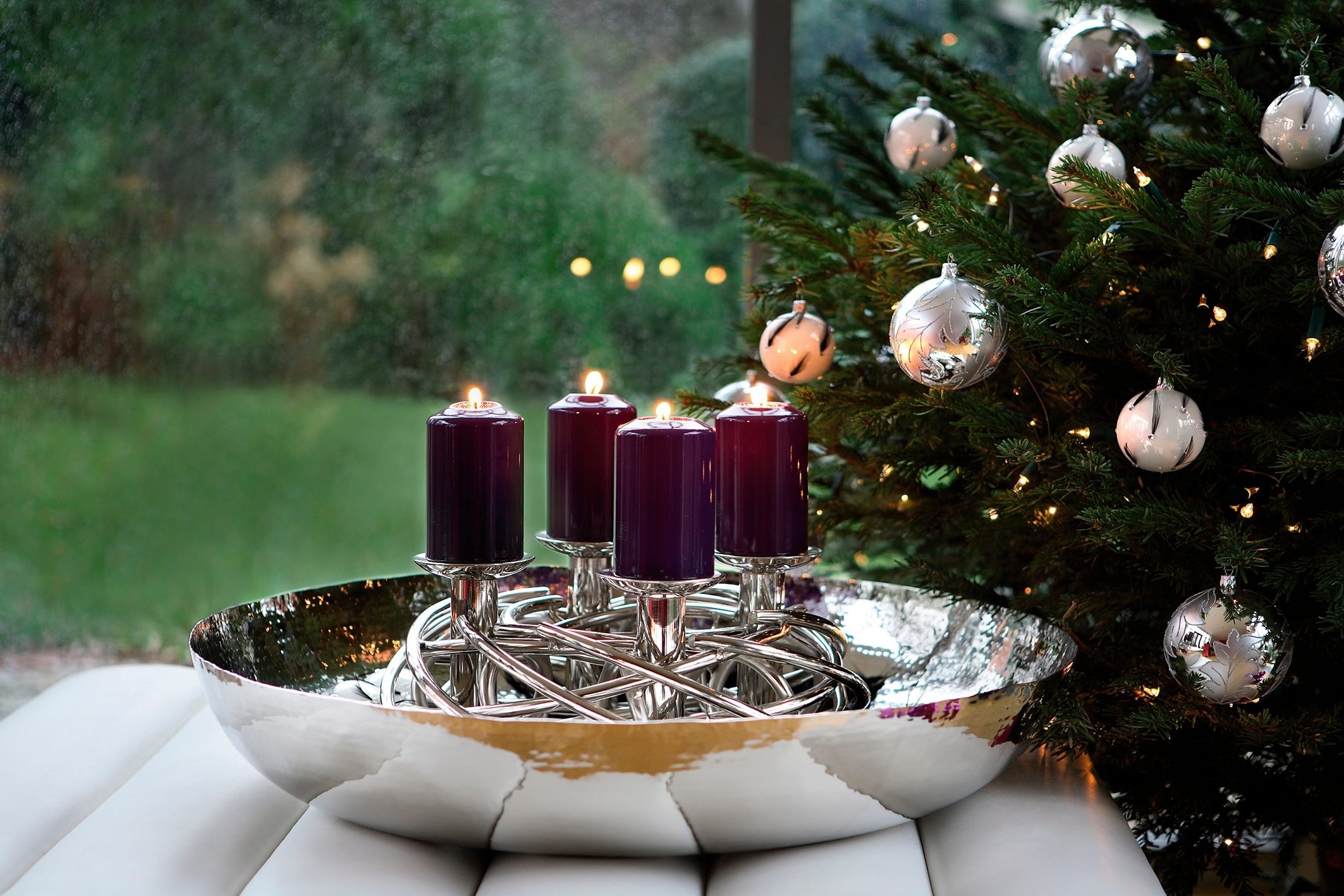 Fink Kerzenständer »CORONA, für auf Stumpenkerzen, Adventsleuchter, Ø ca. cm Weihnachtsdeko«, Raten Adventskranz, 40 kaufen