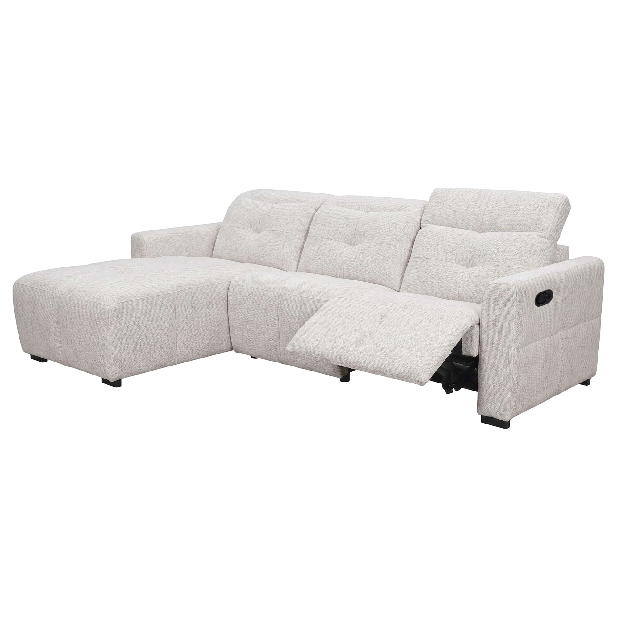 OTTO home Ecksofa »CAARLA Webstoff, L-Form, 261 cm, man. o. elektr. Relaxfunktion (USB)« mit USB-A und USB-C bei elektrischer Ausführung, Kopfteilverstellung