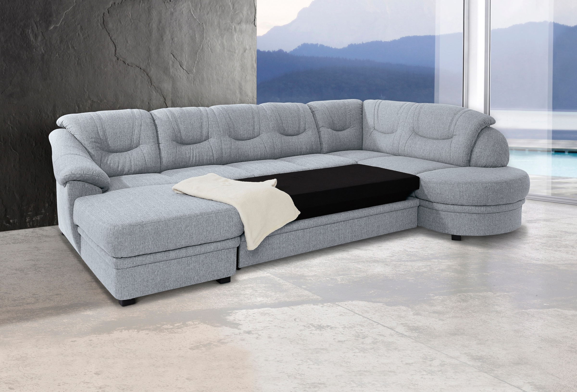 sit&more Wohnlandschaft »Savoni U-Form«, wahlweise mit Bettfunktion