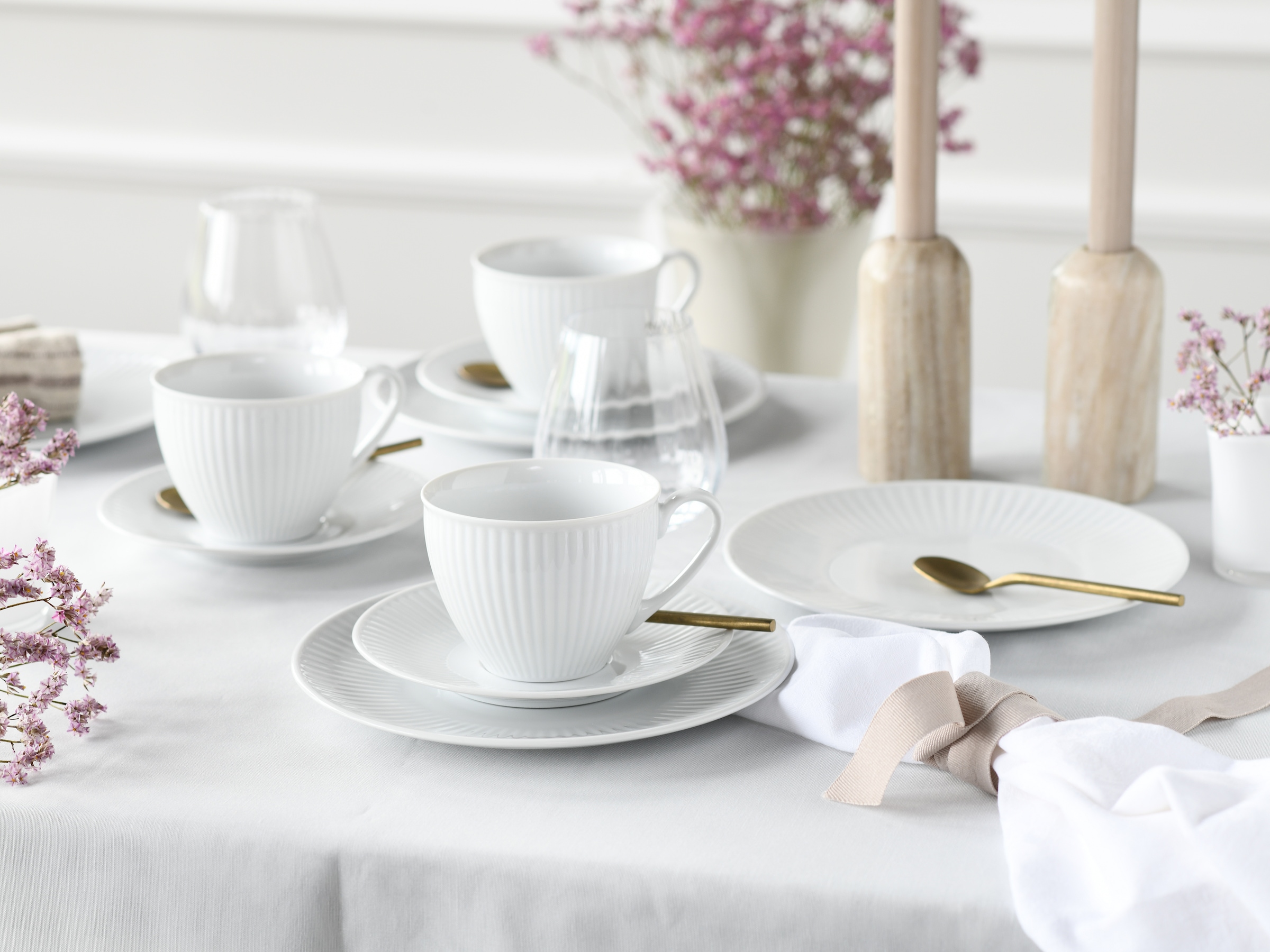 CreaTable Kombiservice »Valencia Weiß, Kombi-Service 30-tlg« Elegant, Boho Chic