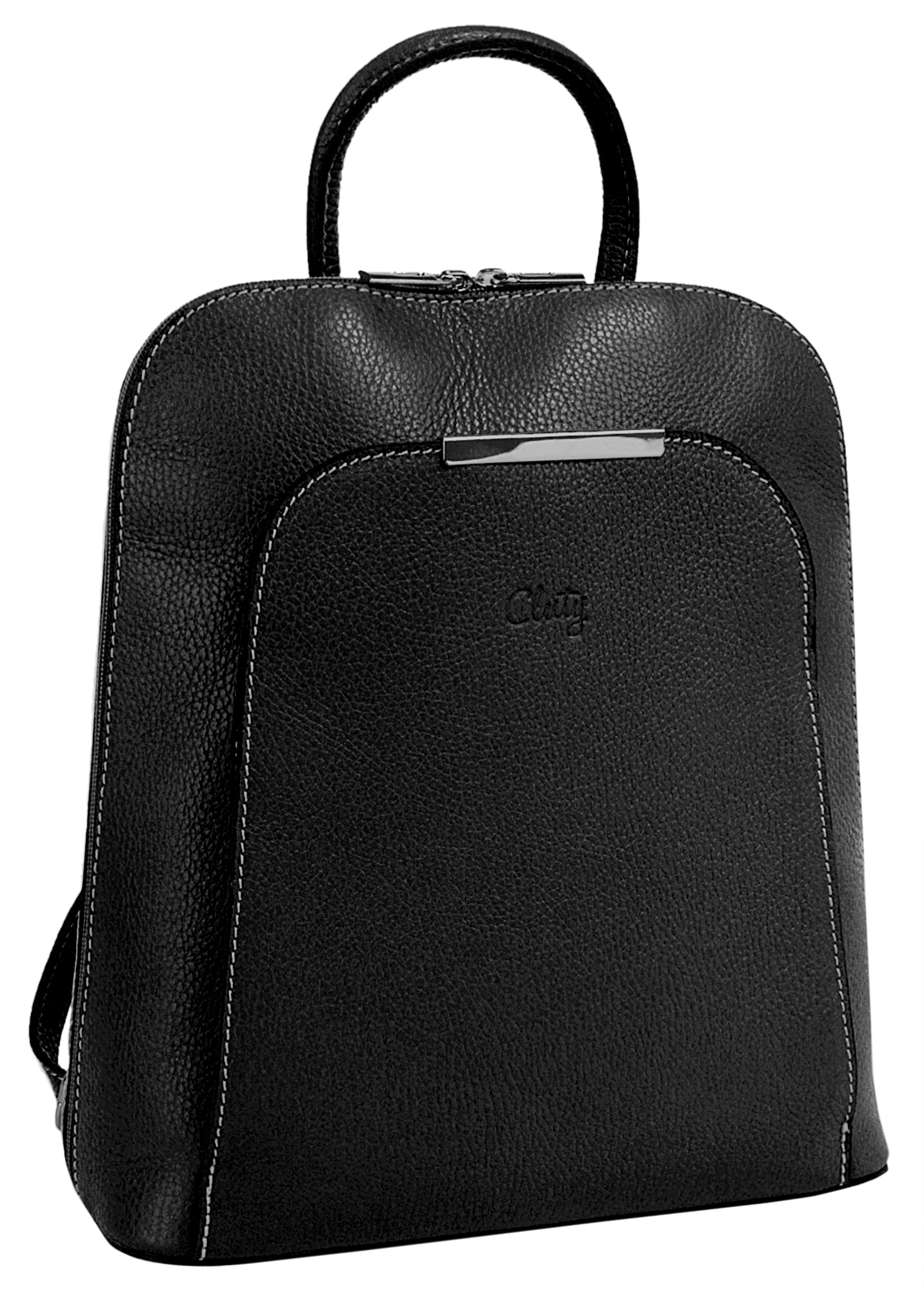 Cluty Cityrucksack, echt Leder, Made in Italy