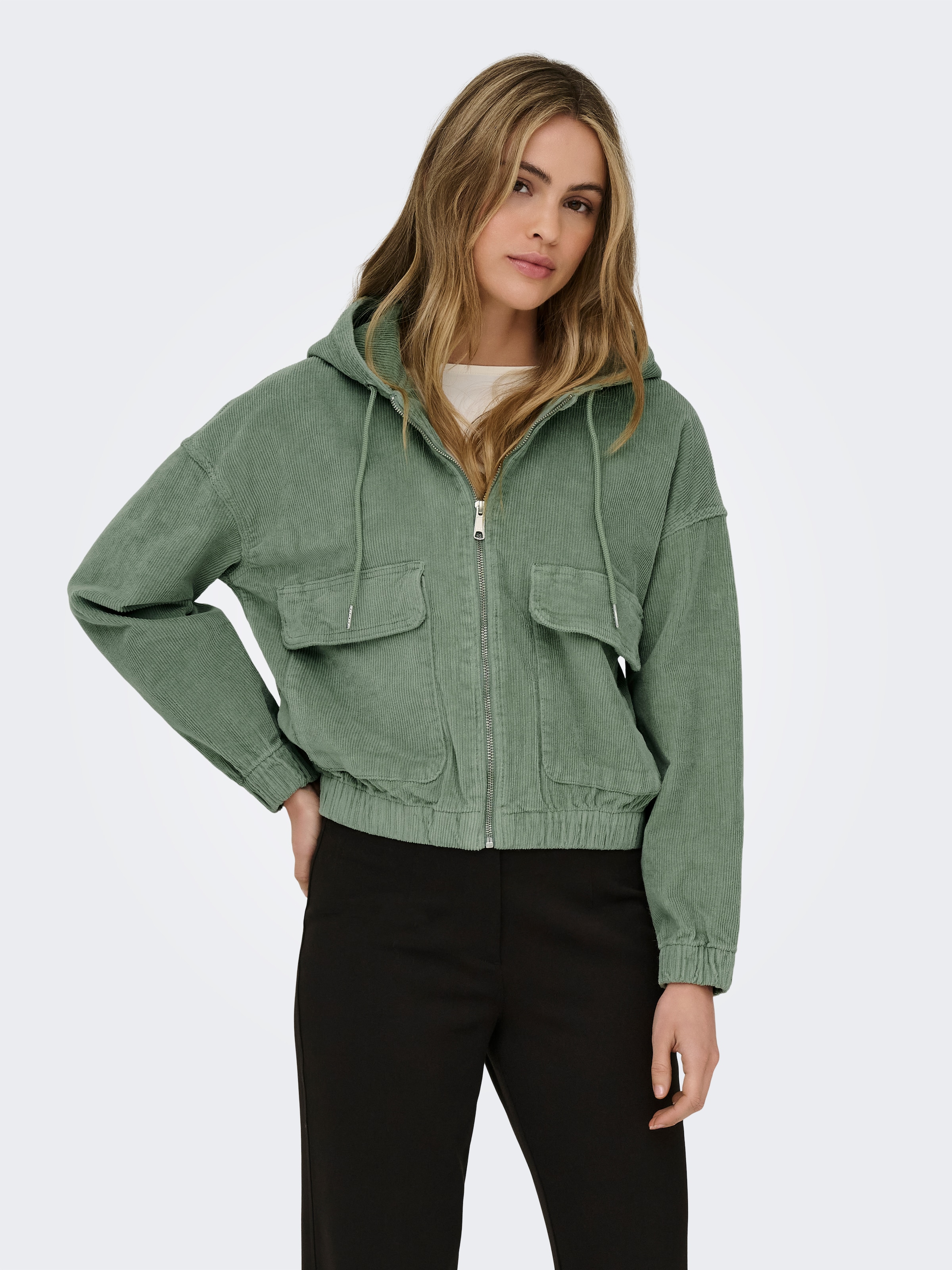 ONLY Cordjacke »ONLKENZIE L/S CORD JACKET PNT NOOS« mit Kapuze