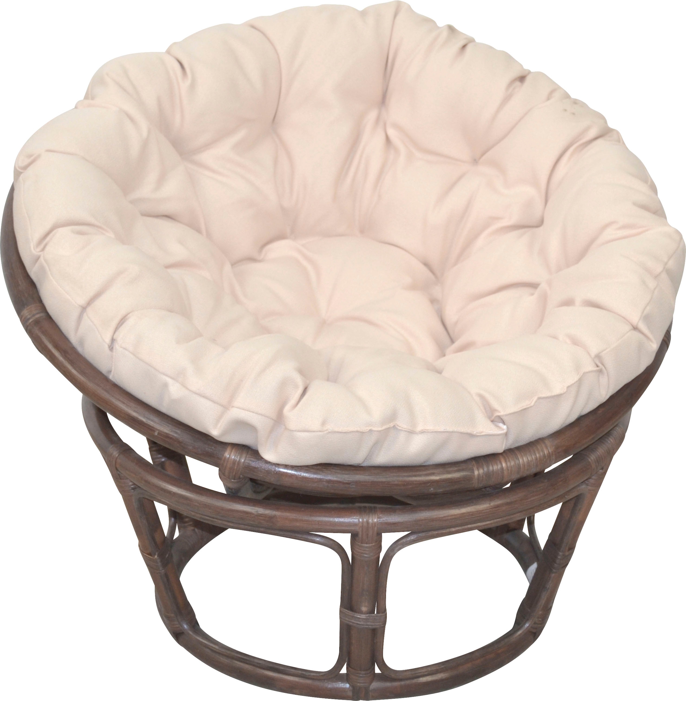 Home affaire Rattanstuhl "Papasansessel" () aus geflochtenem Rattan, in verschiedenen Größen (80-110 cm)