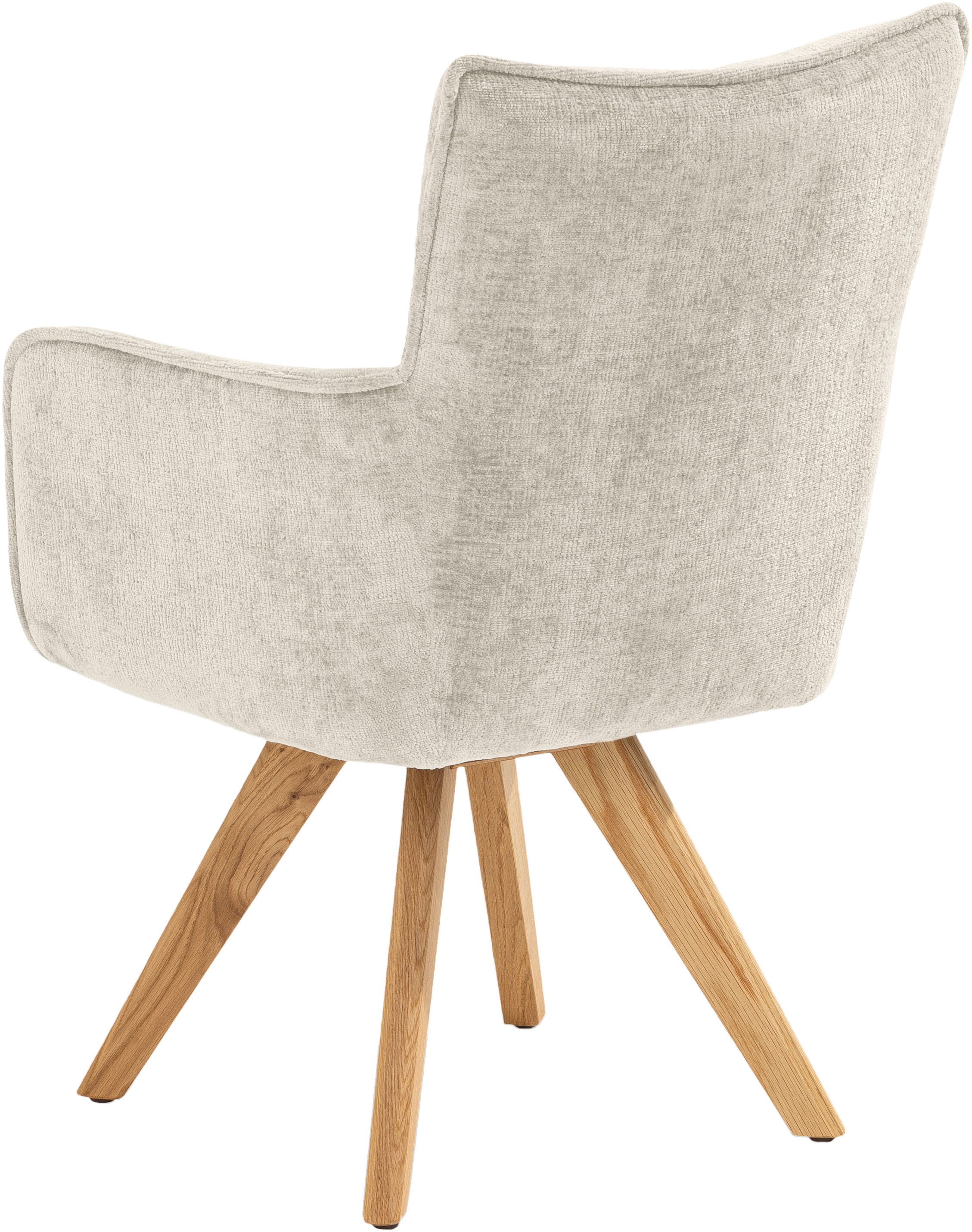 set one by Musterring Armlehnstuhl »Tucson« (Set) 2er-Set, drehbar mit Rückholfunktion, Stativgestell aus Eiche massiv