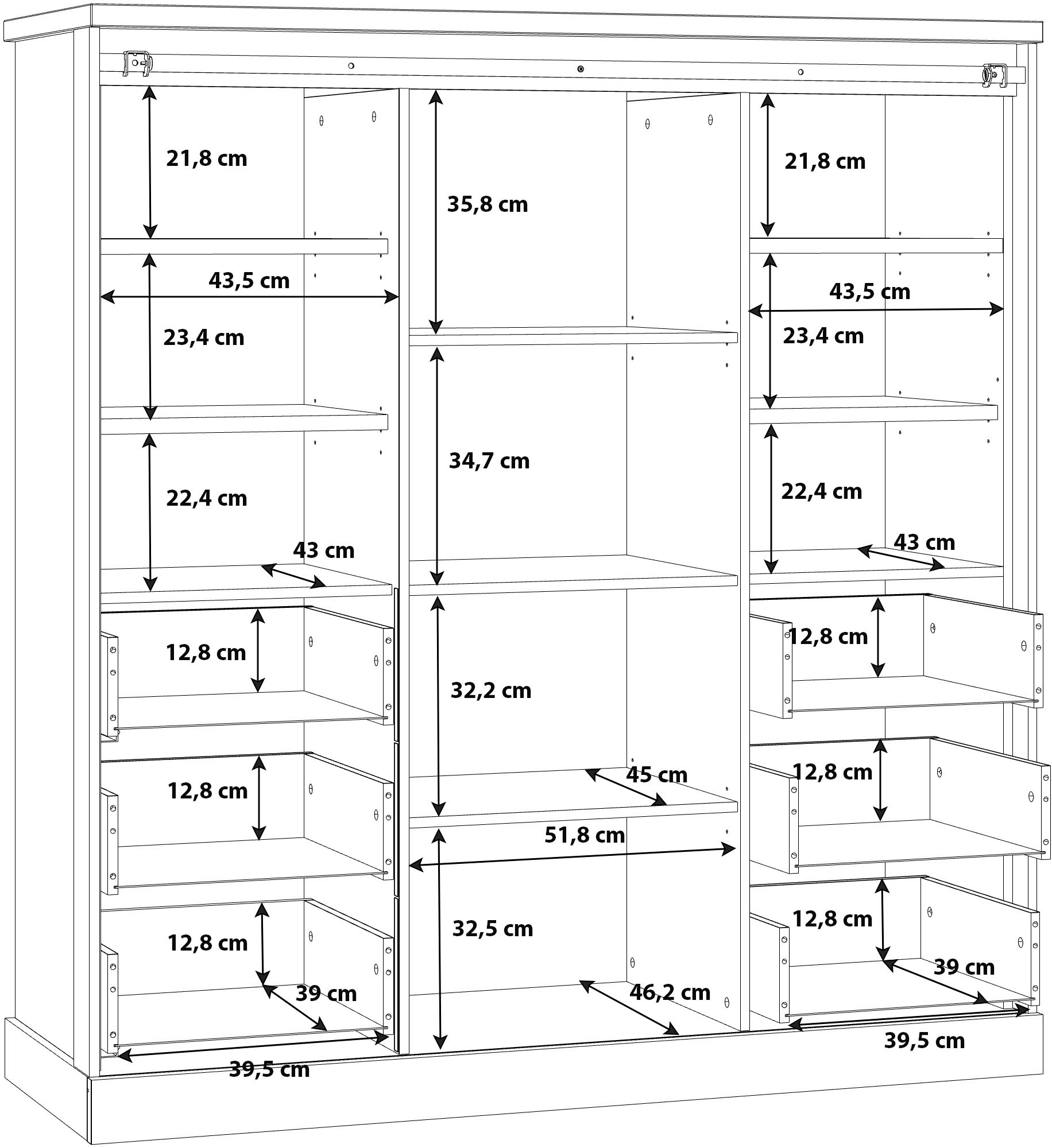 FORTE Highboard »Kaszimiro«