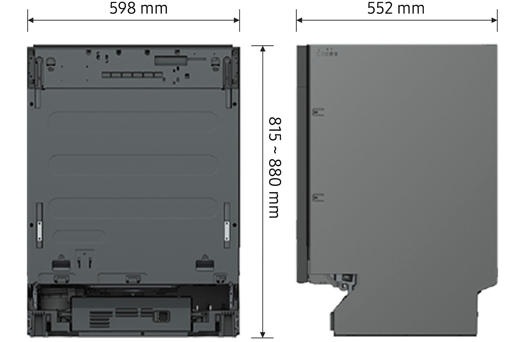 Samsung vollintegrierbarer Geschirrspüler »DW60CG550B00«, 14 Maßgedecke