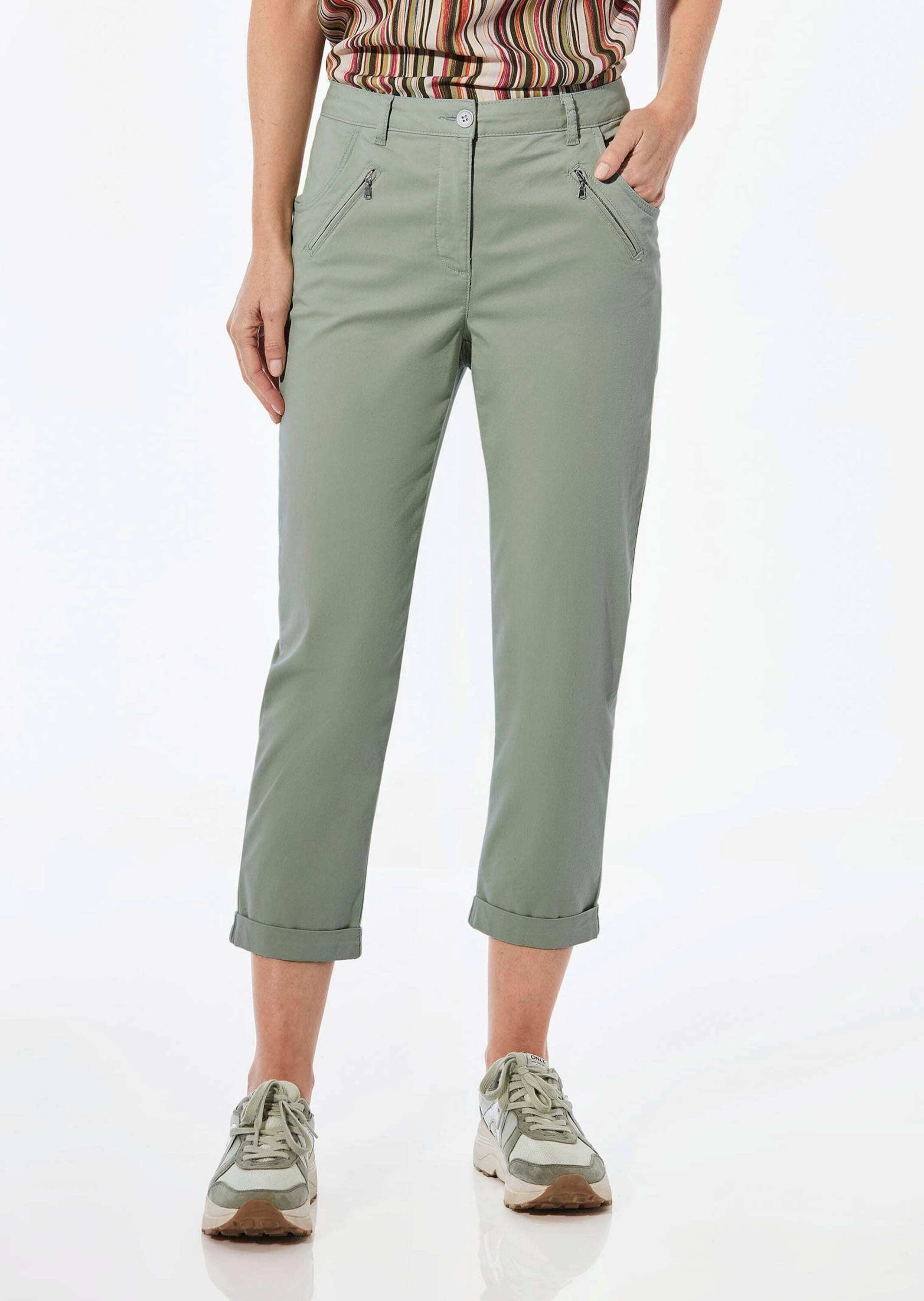 GOLDNER 7/8-Hose »Chino-Hose Lässige Chinohose mit weichem Peach-Finish«