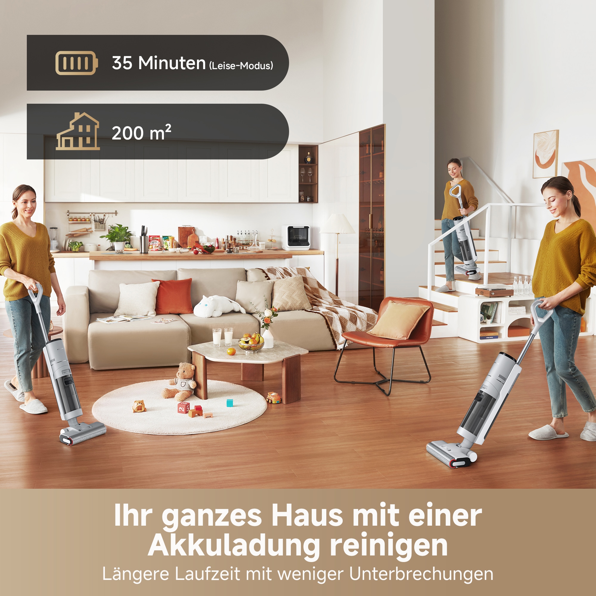 Dreame Nass-Trocken-Sauger »G10 Pro« 300 W, Intelligente Schmutzerkennung, Selbstreinigung