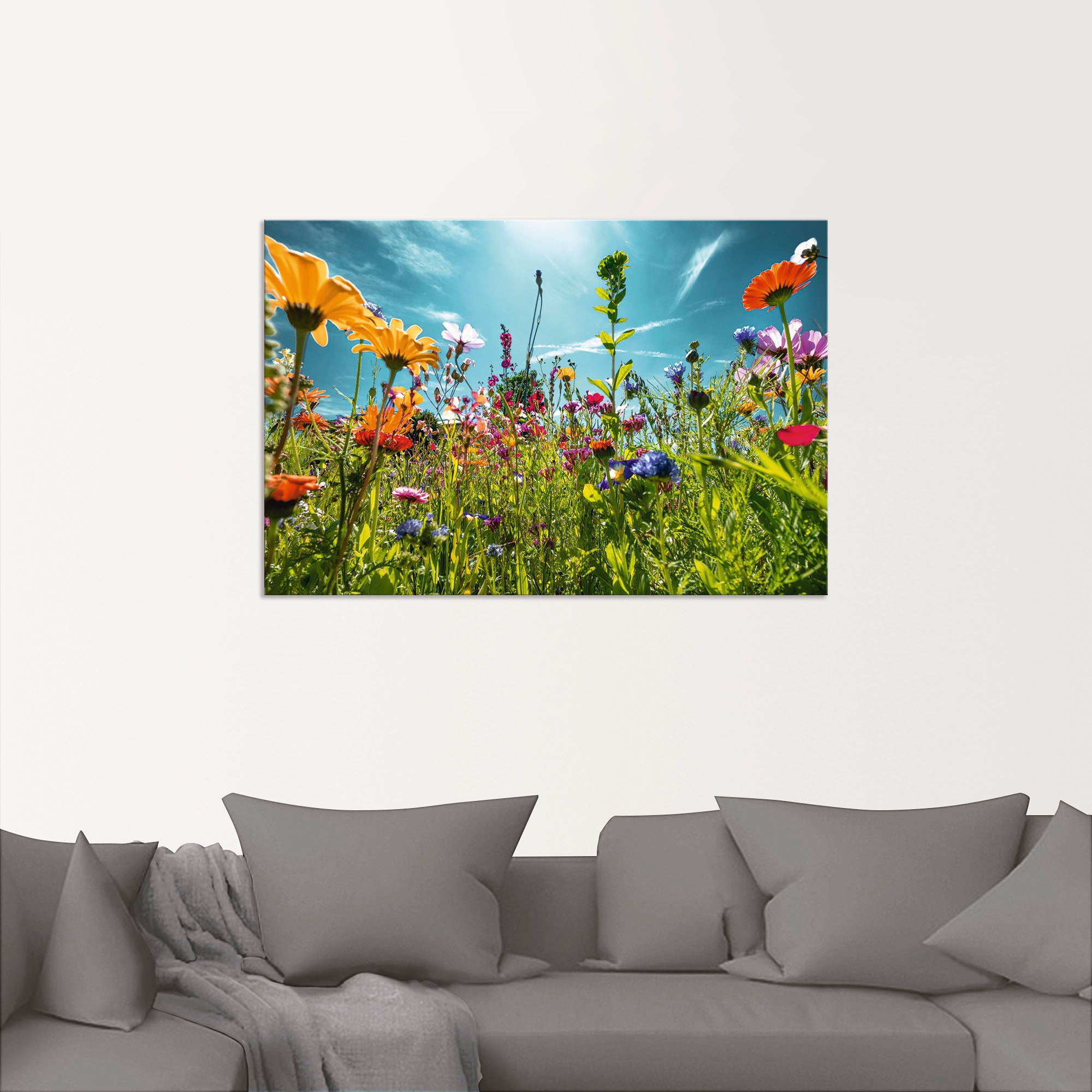 Artland Wandbild »Buntes Blumenfeld«, Blumenwiese, (1 St.), als Alubild, Outdoorbild, Leinwandbild, Poster, Wandaufkleber