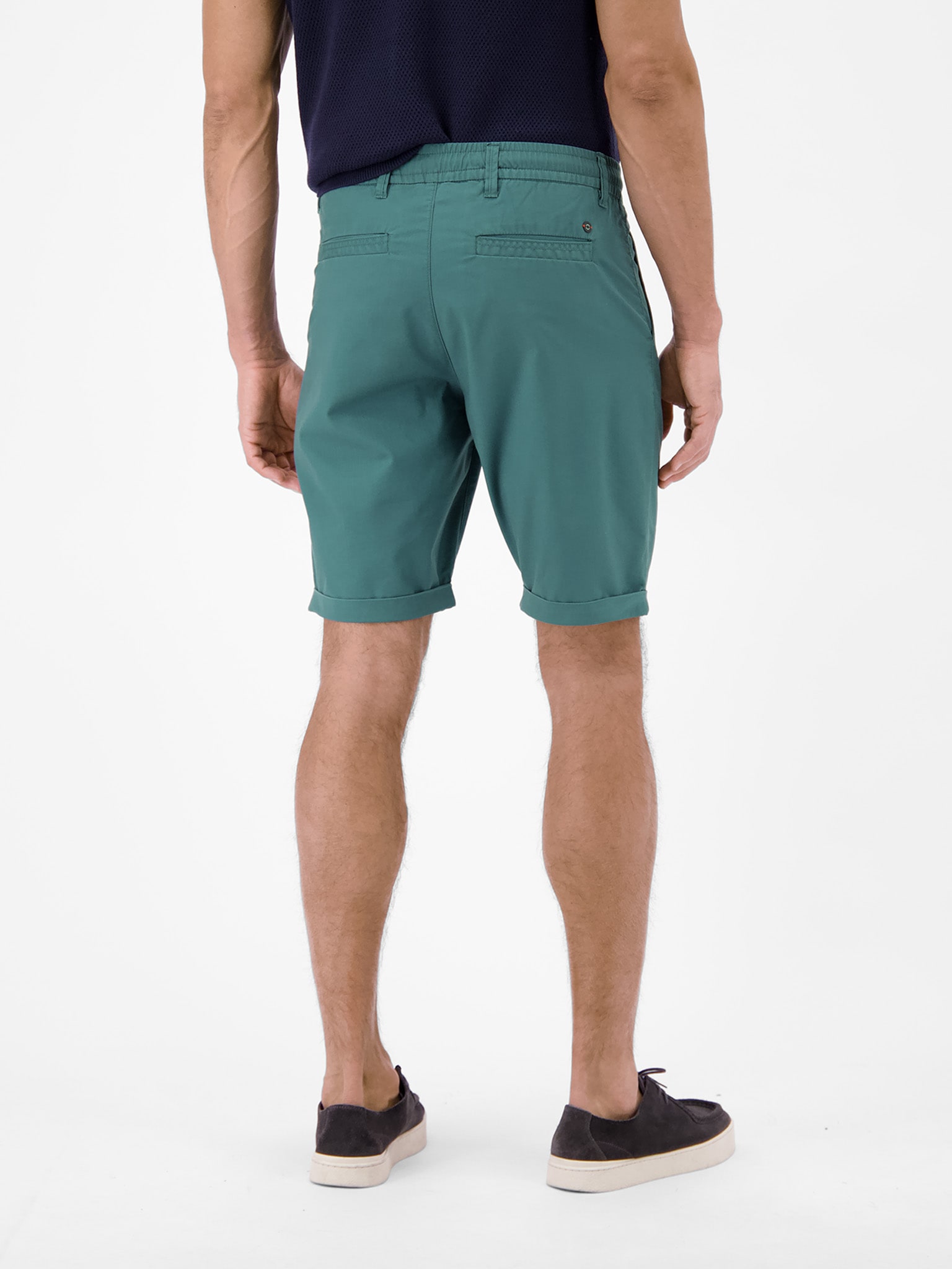 LERROS Chinoshorts  mit Bindeband und Aufschlag am Bein