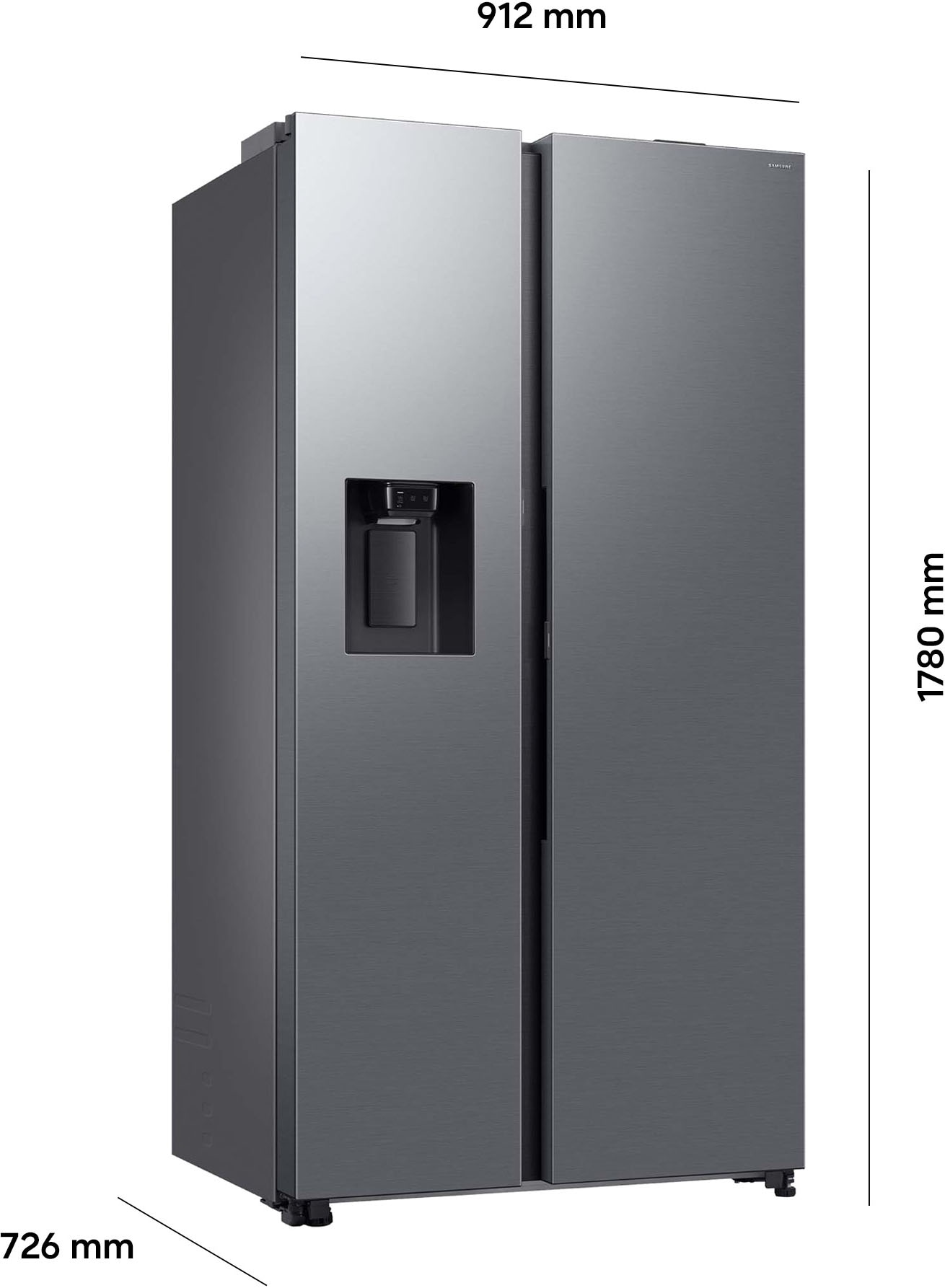 Samsung Side-by-Side RS80F »RS80F67KCTEF« 178,4 cm hoch 91,2 cm breit