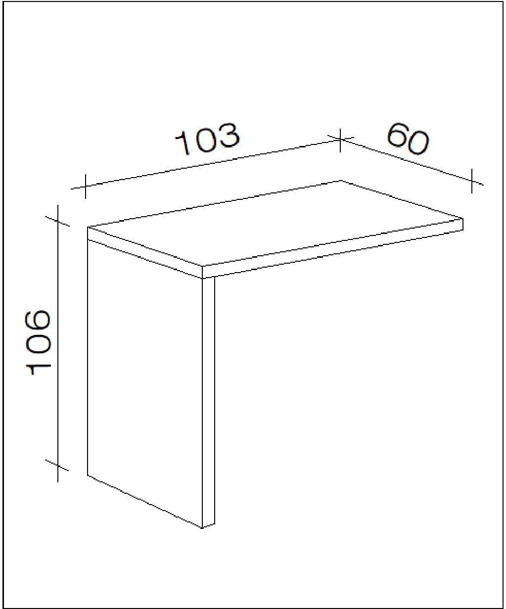 Flex-Well Tresentisch »Antigua«, (B x H x T) 60 x 106 x 103 cm