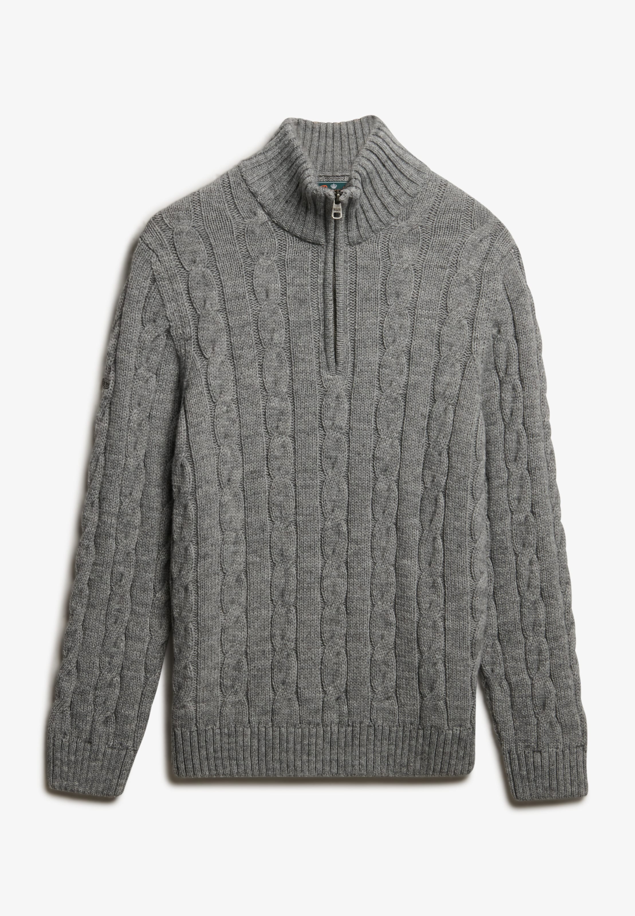 Superdry Strickpullover »JACOB CABLE KNIT HALF ZIP«