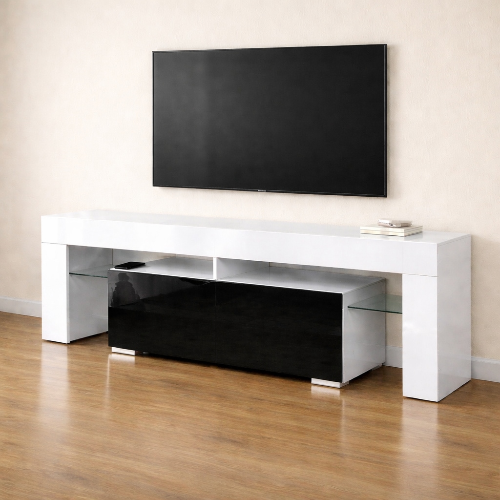 OTTO home Lowboard »MONICA, TV-Board, TV-Kommode, TV-Schrank, TV-Unterschrank, TV-Möbel« Modernes Hochglanz TV-Board in 2 Farben, grifflos mit Push-to-Open