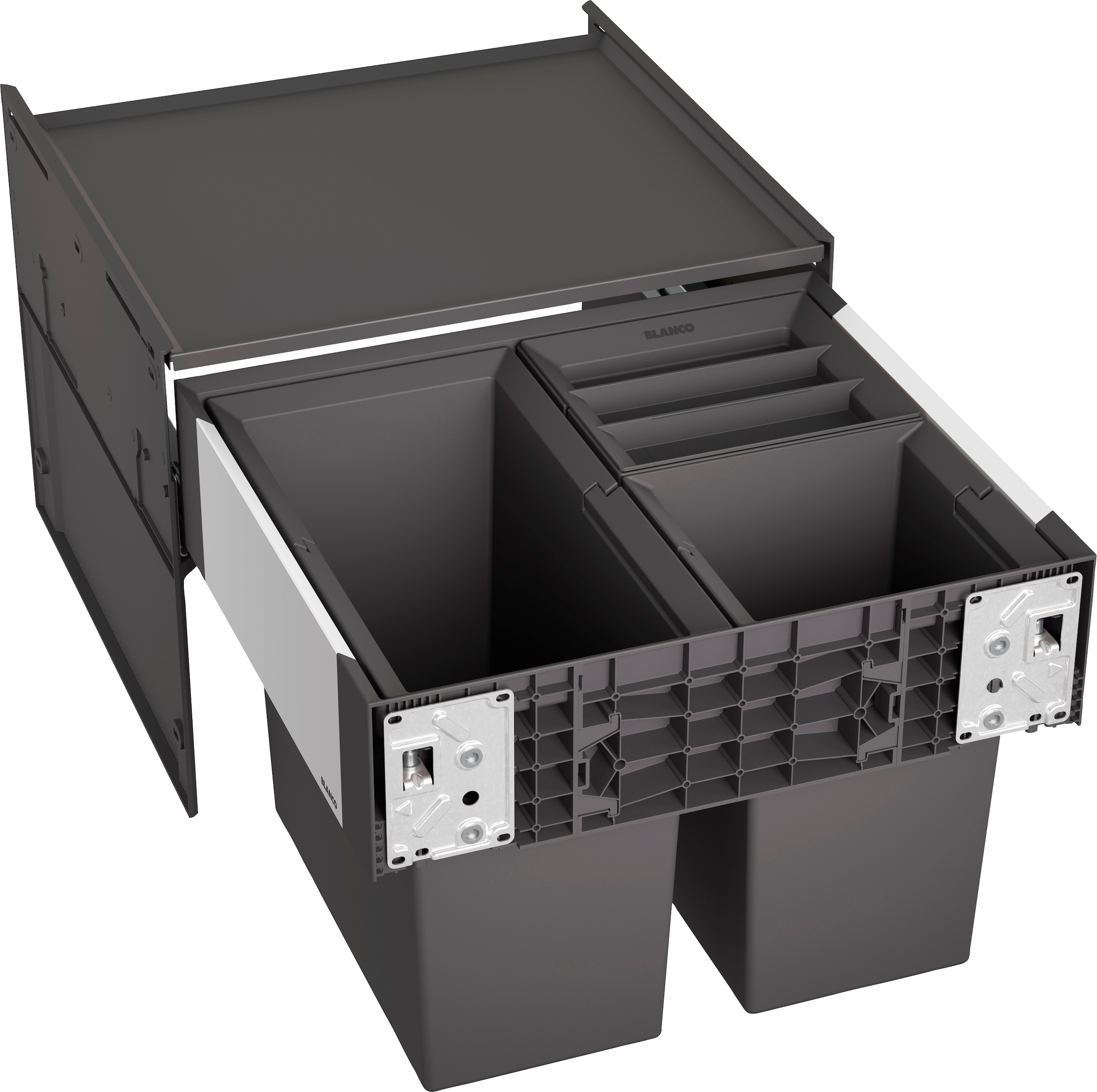 Blanco Mülltrennsystem "Select II 50/3" 3 Behälter Kunststoff, Stahlblech, 500 mm Untermass