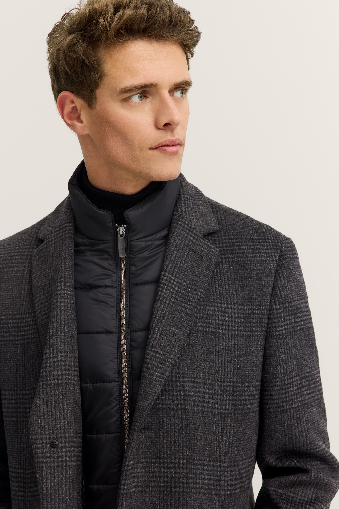 bugatti Kurzmantel »Flexcity Stretch« mit Glencheck-Karo und Westen-Einsatz