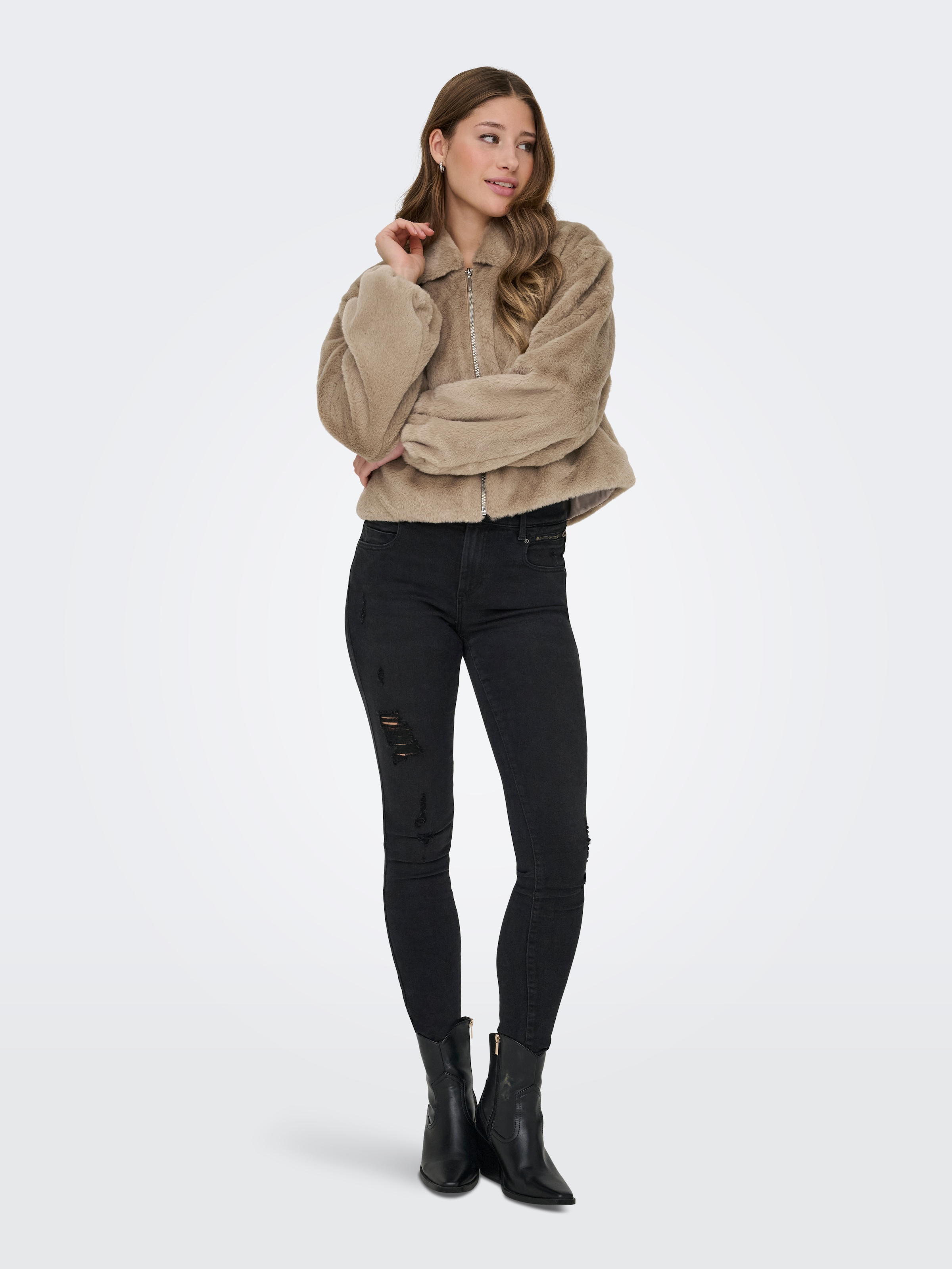 ONLY Plüschjacke »ONLDANA LIFE FAUX FUR JACKET CC OTW« ohne Kapuze