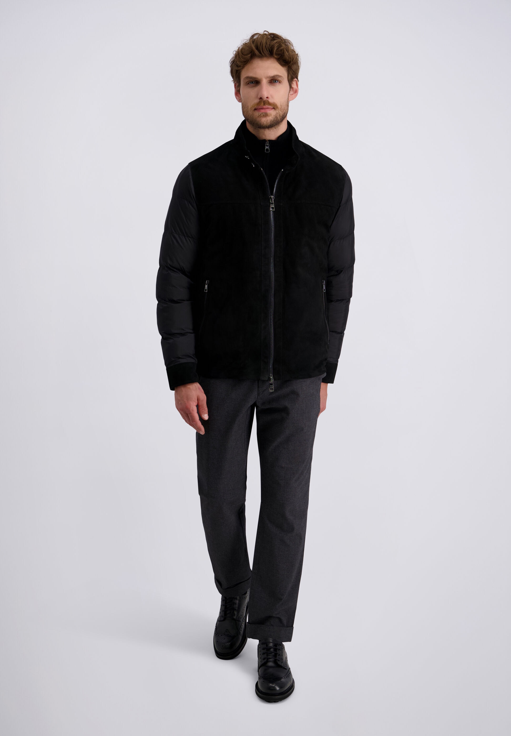 Pierre Cardin Lederjacke »Pierre Cardin Jacke« ohne Kapuze aus Leder
