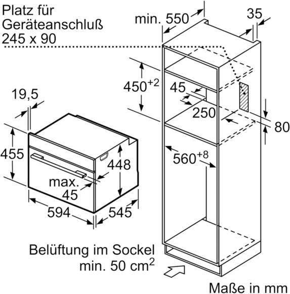 SIEMENS Einbau-Mikrowelle »CF634AGS1«, Mikrowelle, 900 W