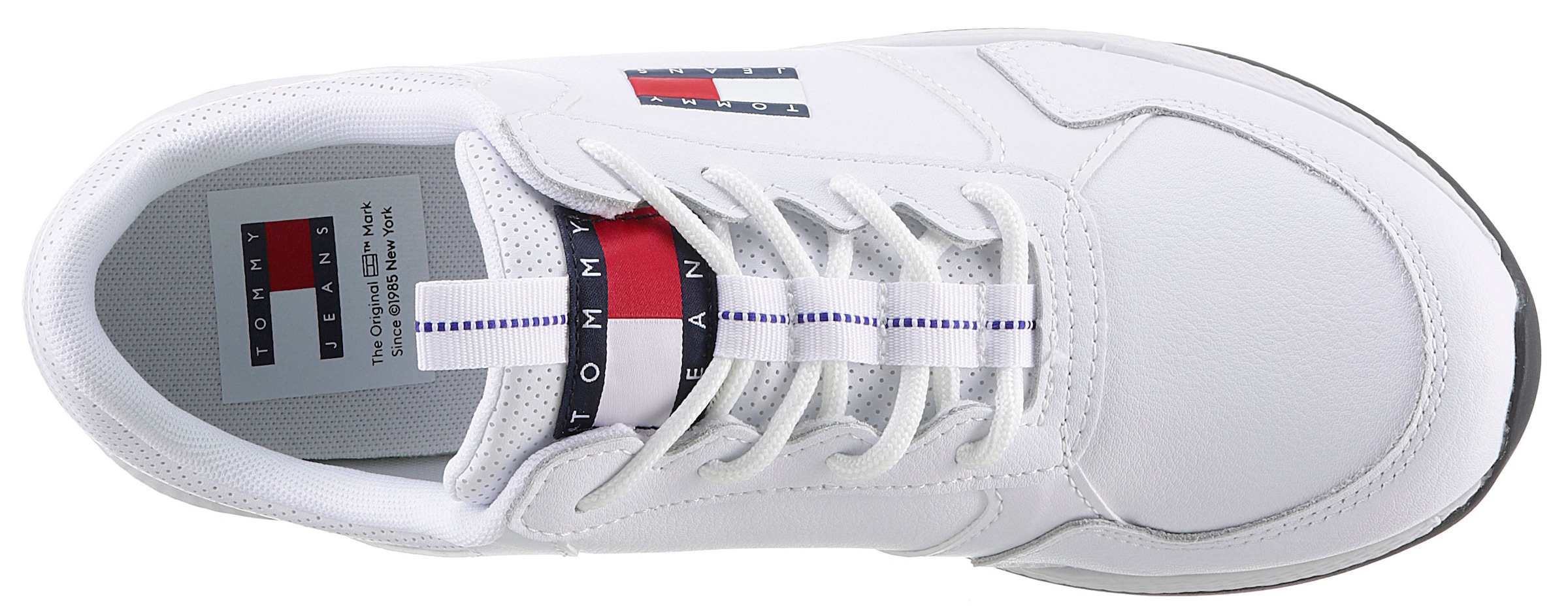 Tommy Jeans Keilsneaker »TOMMY JEANS FLEXI RUNNER«, Freizeitschuh, Halbschuh, Schnürschuh mit seitlicher Logoflagge