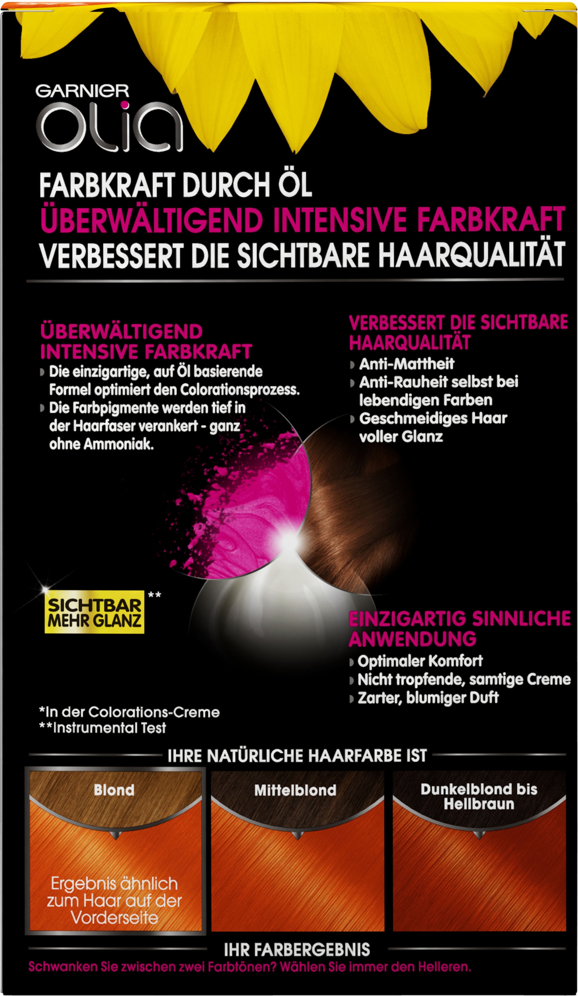 GARNIER Coloration »Olia dauerhafte Haarfarbe«, mit pflegender Formel