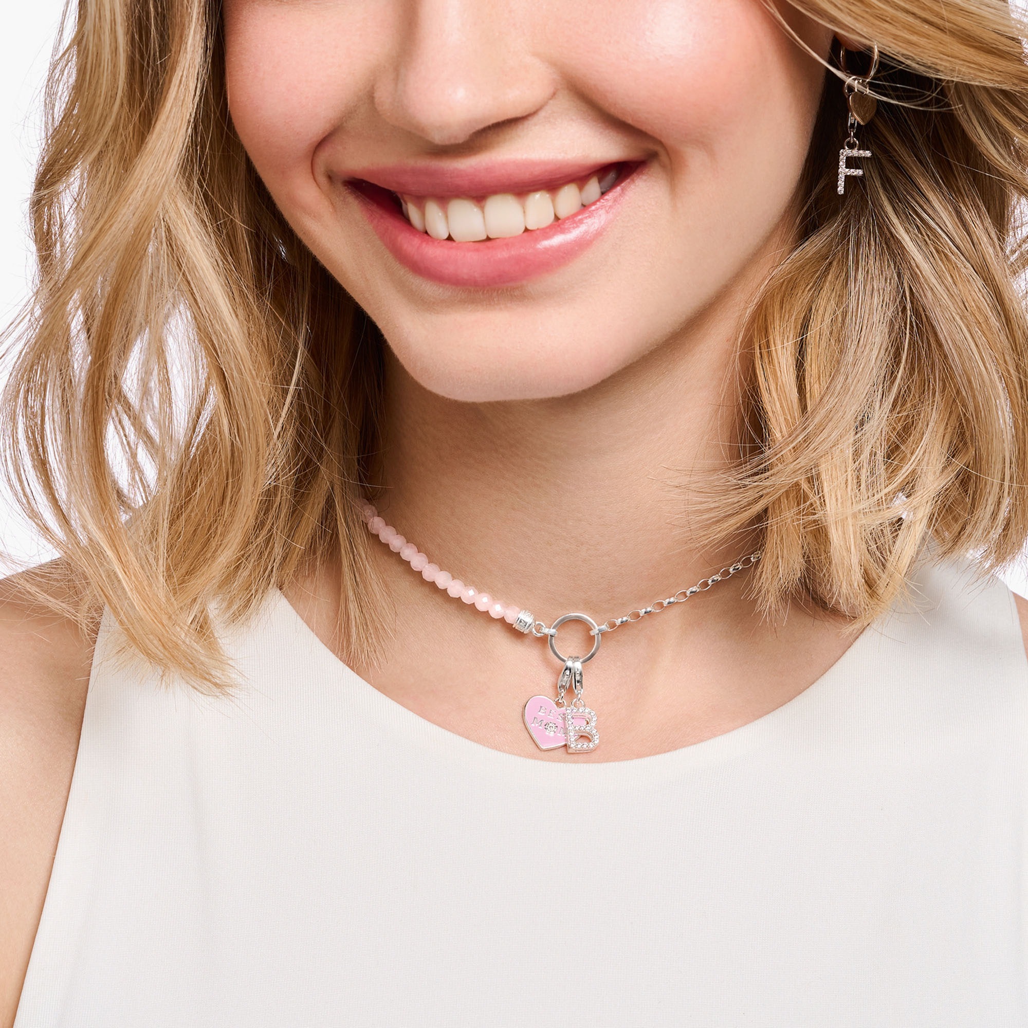 THOMAS SABO Charm Herz »mit Best Mom Silber, 2021-007-9«