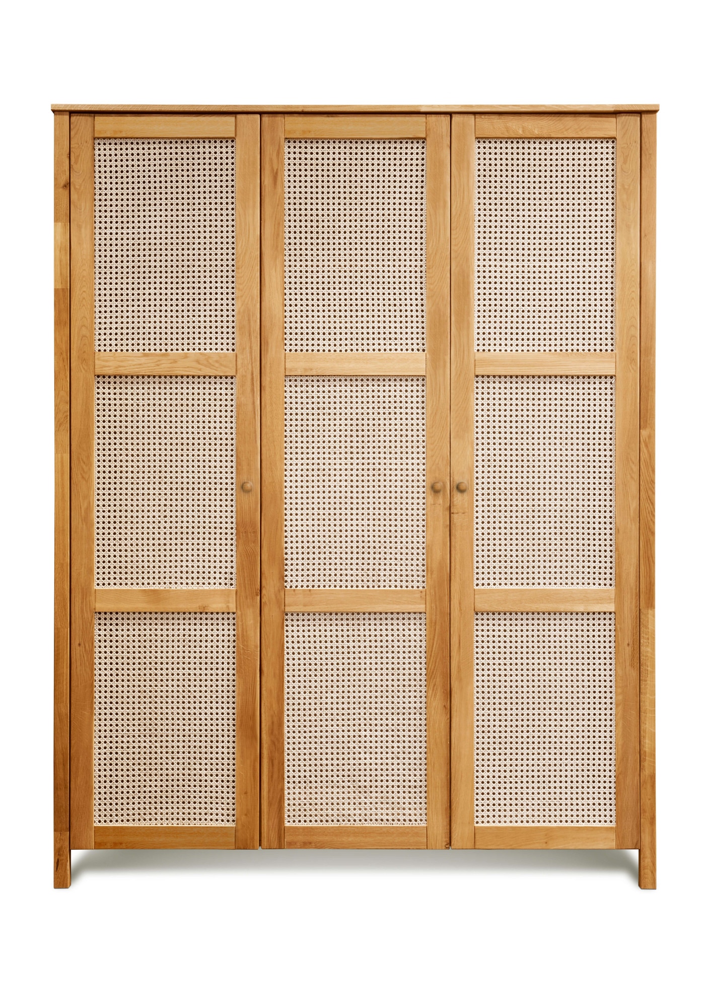 andas Drehtürenschrank »Hällevik Kleiderschrank, Aufbewahrung, Stauraum,«, Türfronten mit Wiener Geflecht, FSC® Zertifizierte massive Eiche