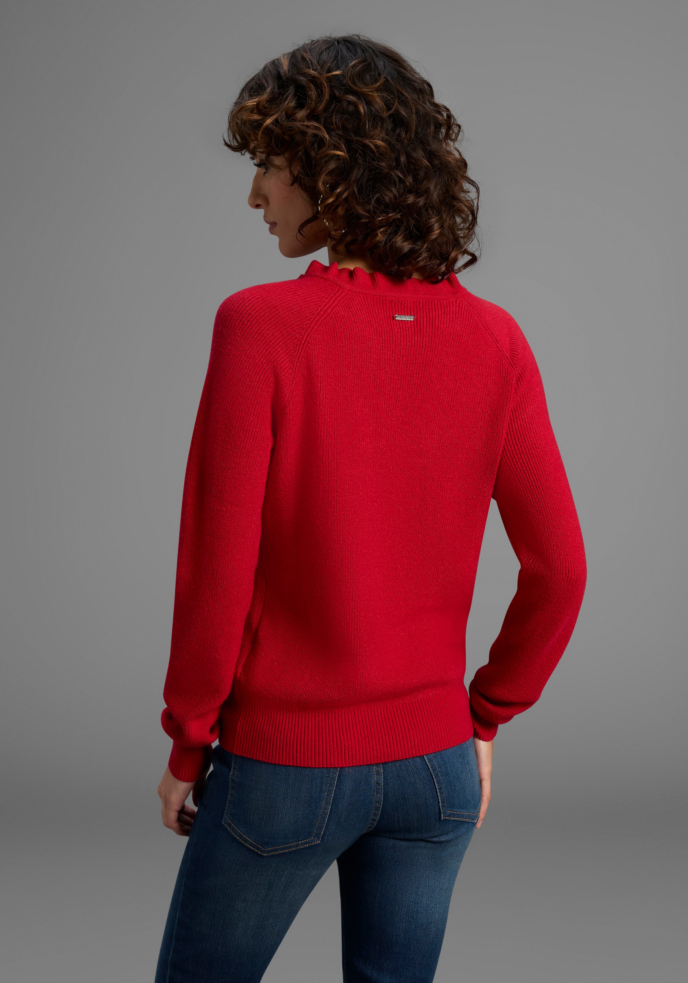 Laura Scott Strickpullover , kuscheliger Winterstrick mit Kragen und Knöpfen - NEUE KOLLEKTION
