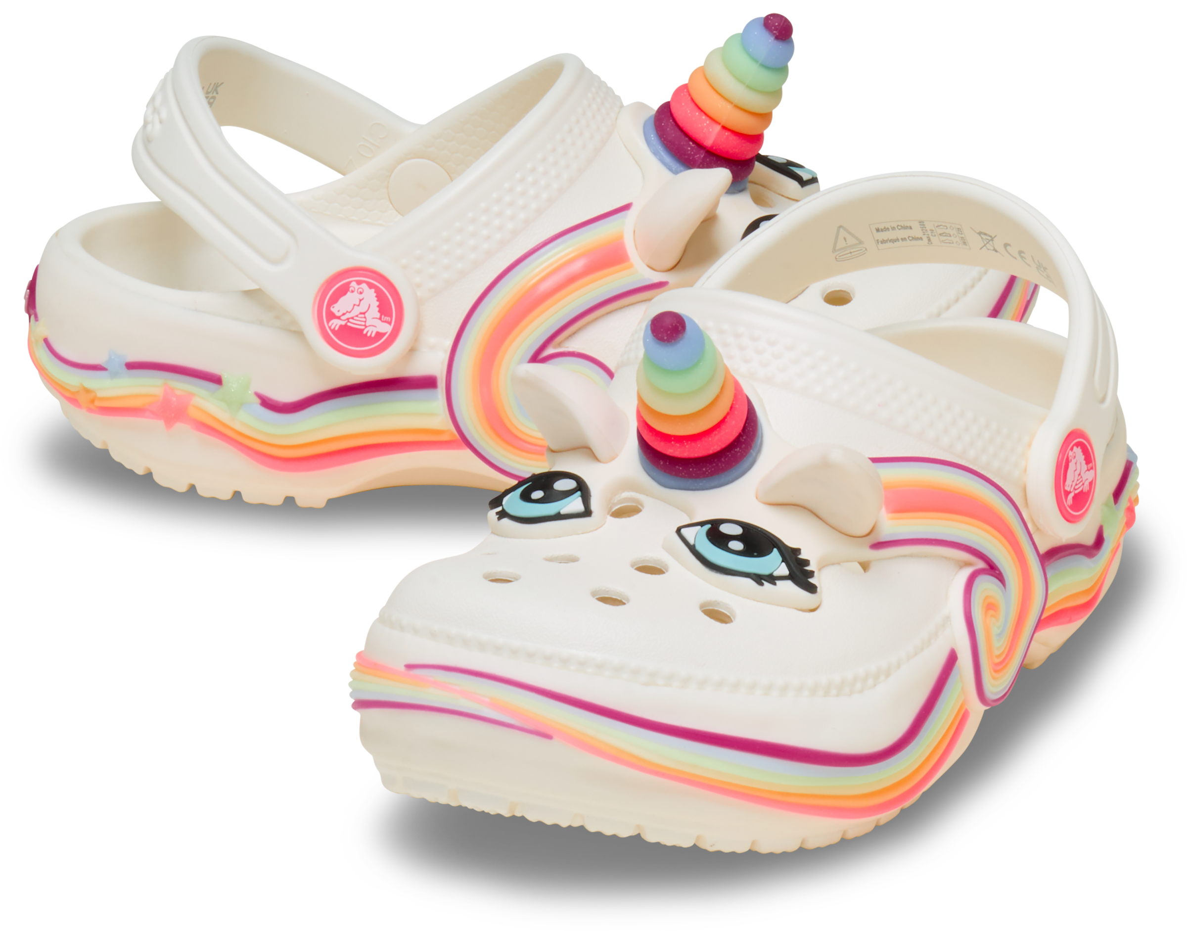 Crocs Clog »Classic IAM Unicorn Lights Clog«  Sommerschuh, Sandale, Hausschuh mit cooler Blinkfunktion