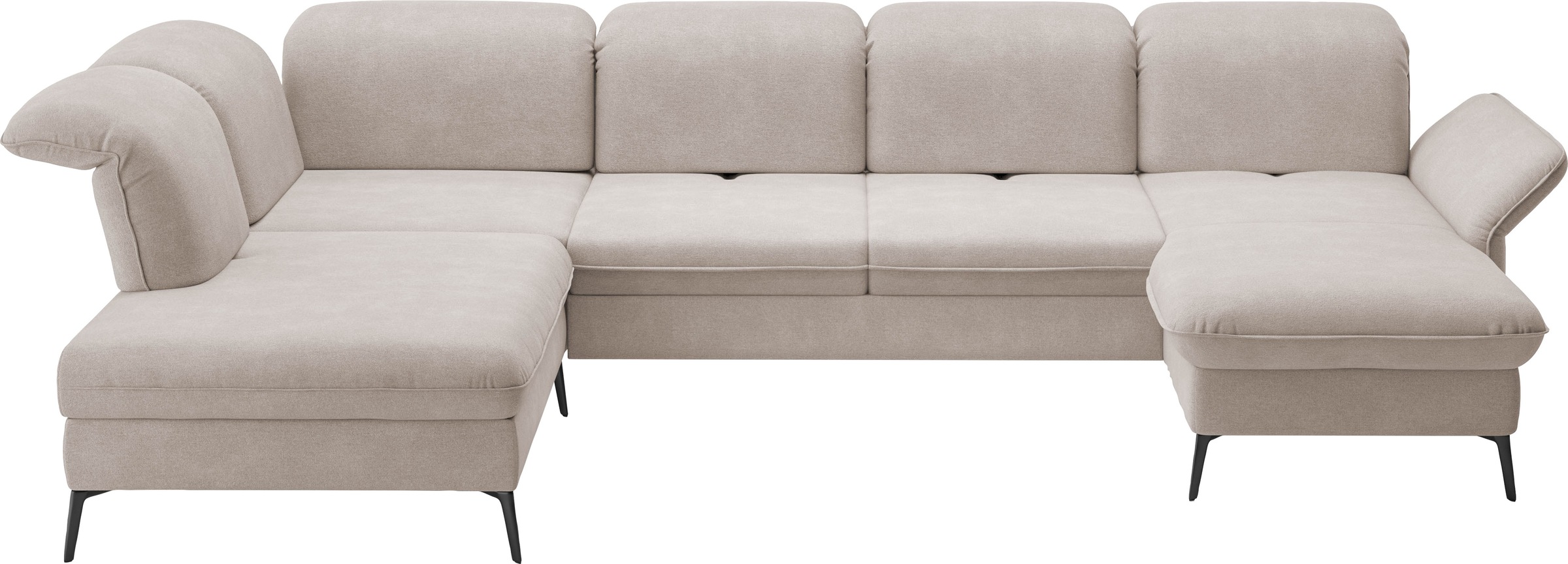 sit&more Wohnlandschaft »Emely, inkl. Sitztiefenverstellung«, wahlweise mit Bettfunktion,Bettkasten,Kopf- & Armteilverstellung