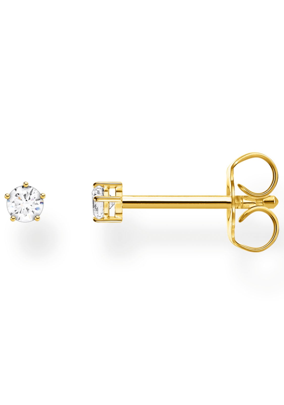 THOMAS SABO Single-Ohrstecker »weißer Stein klein, H2147-051-14, H2147-414-14«, mit Zirkonia (synth.)