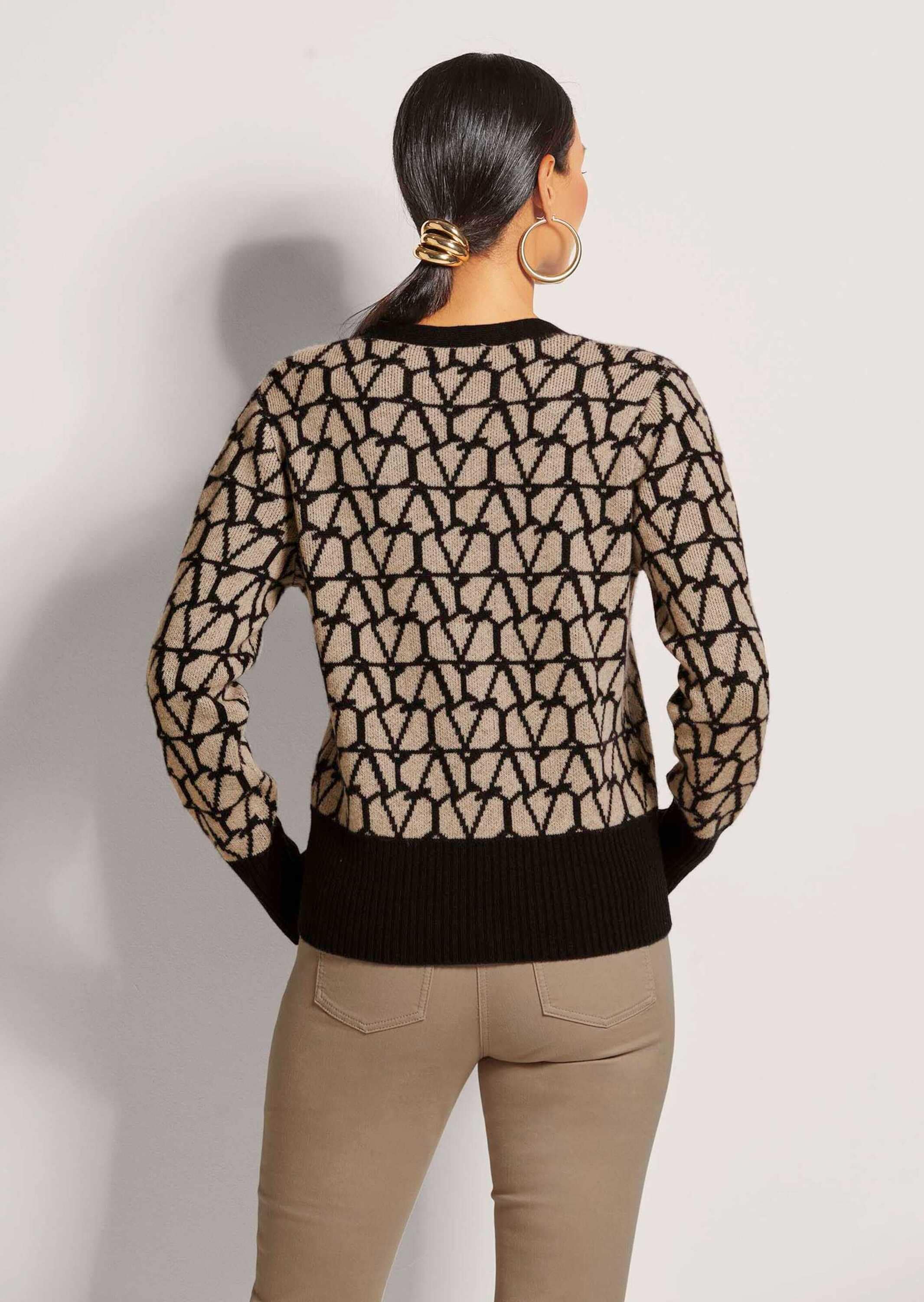MADELEINE Strickjacke »Strickjacke Langarm Jacquard-Cardigan mit Kaschmir«