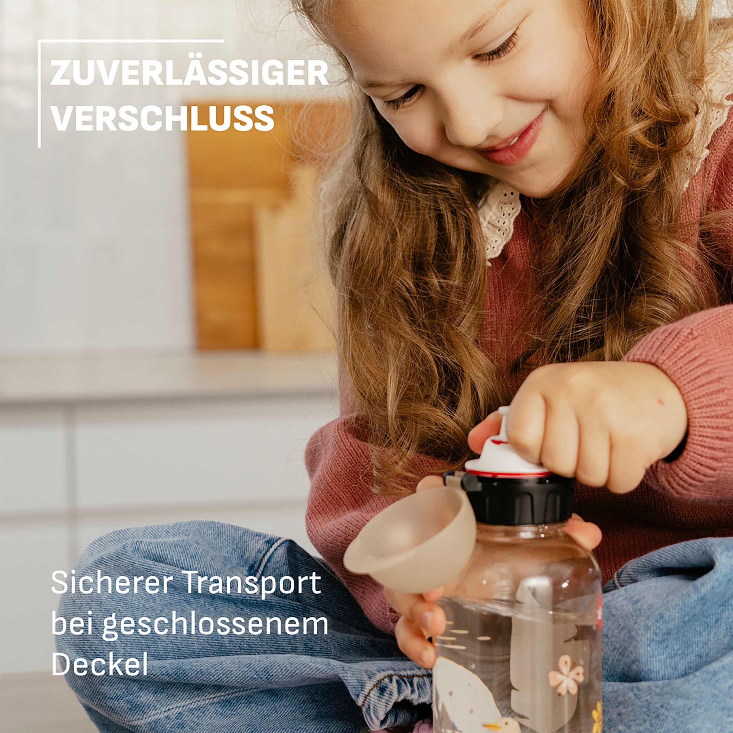 Emsa Kindergeschirr-Set »Kids« Tritan-Trinkflasche, 0,6 l, Vorratsdose mit herausnehmbarem Trenner